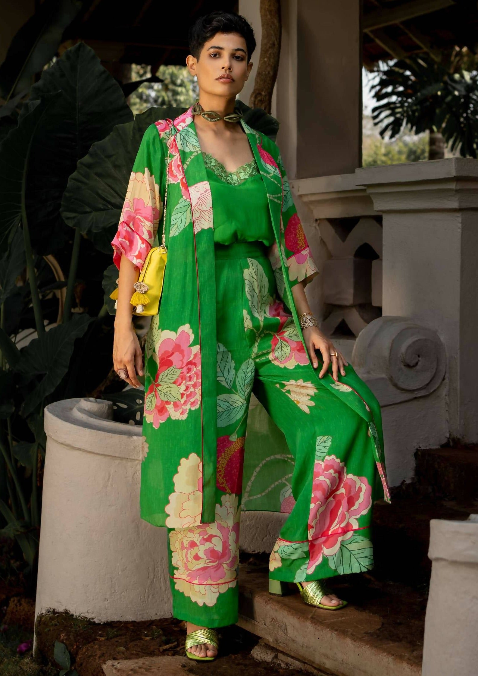 Spring Blooming Floral Jacket Set