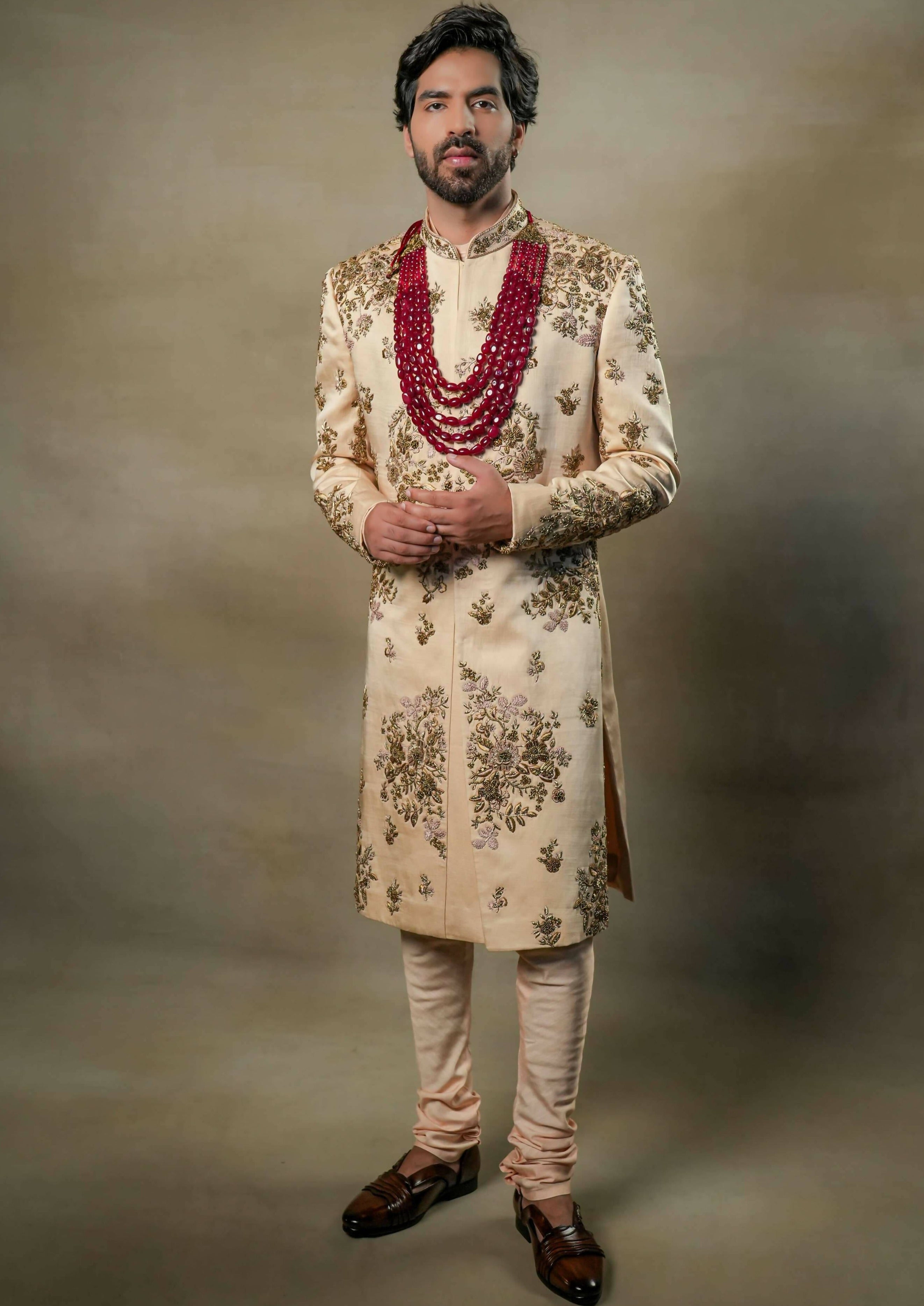 Frosted Almond Sherwani