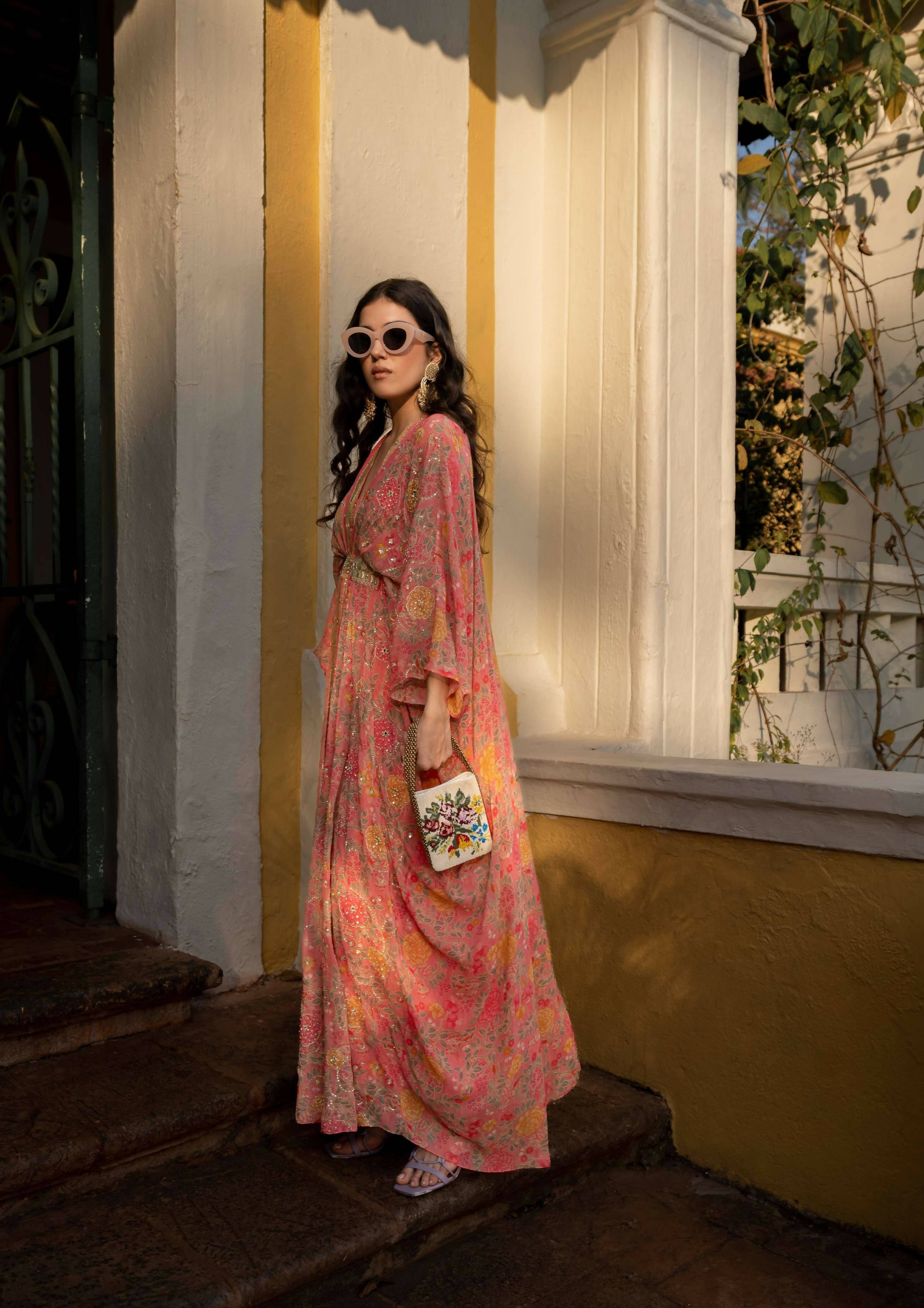 Cherry Blossom Kaftan Set