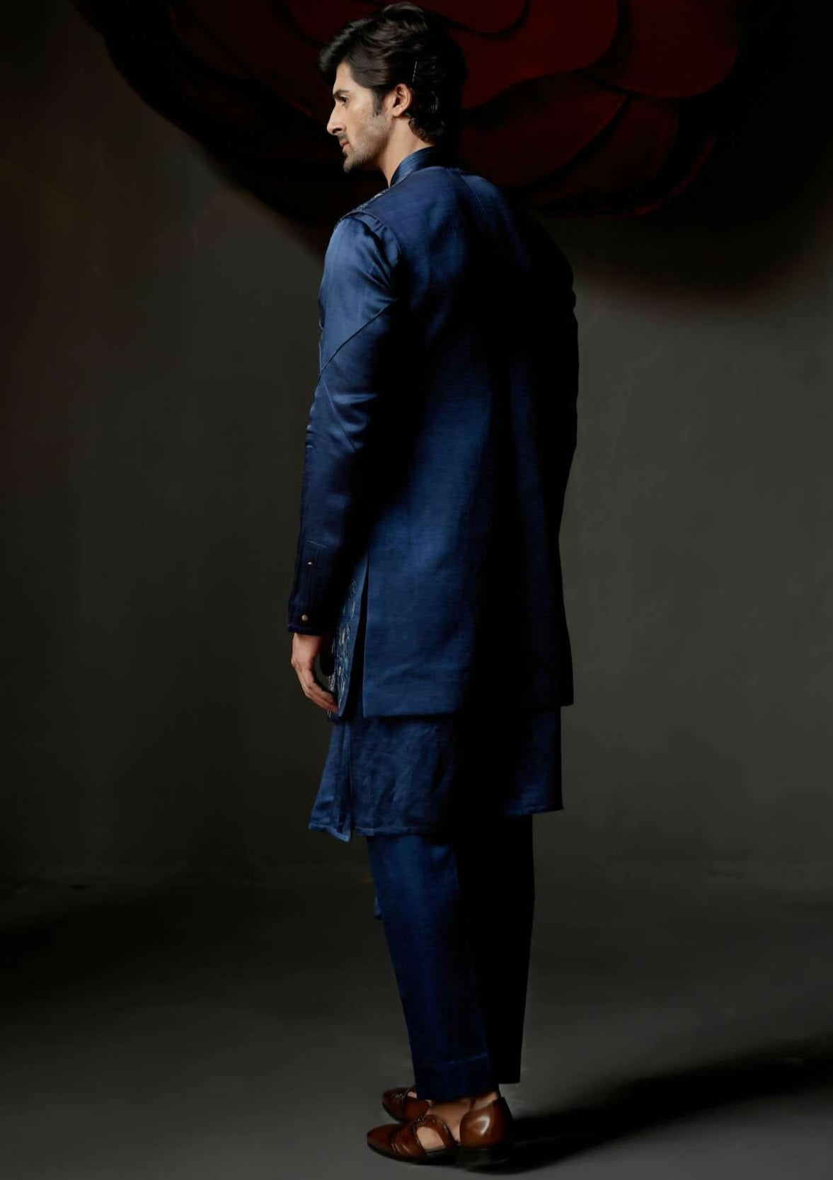 Dusky Blue Shrug Set