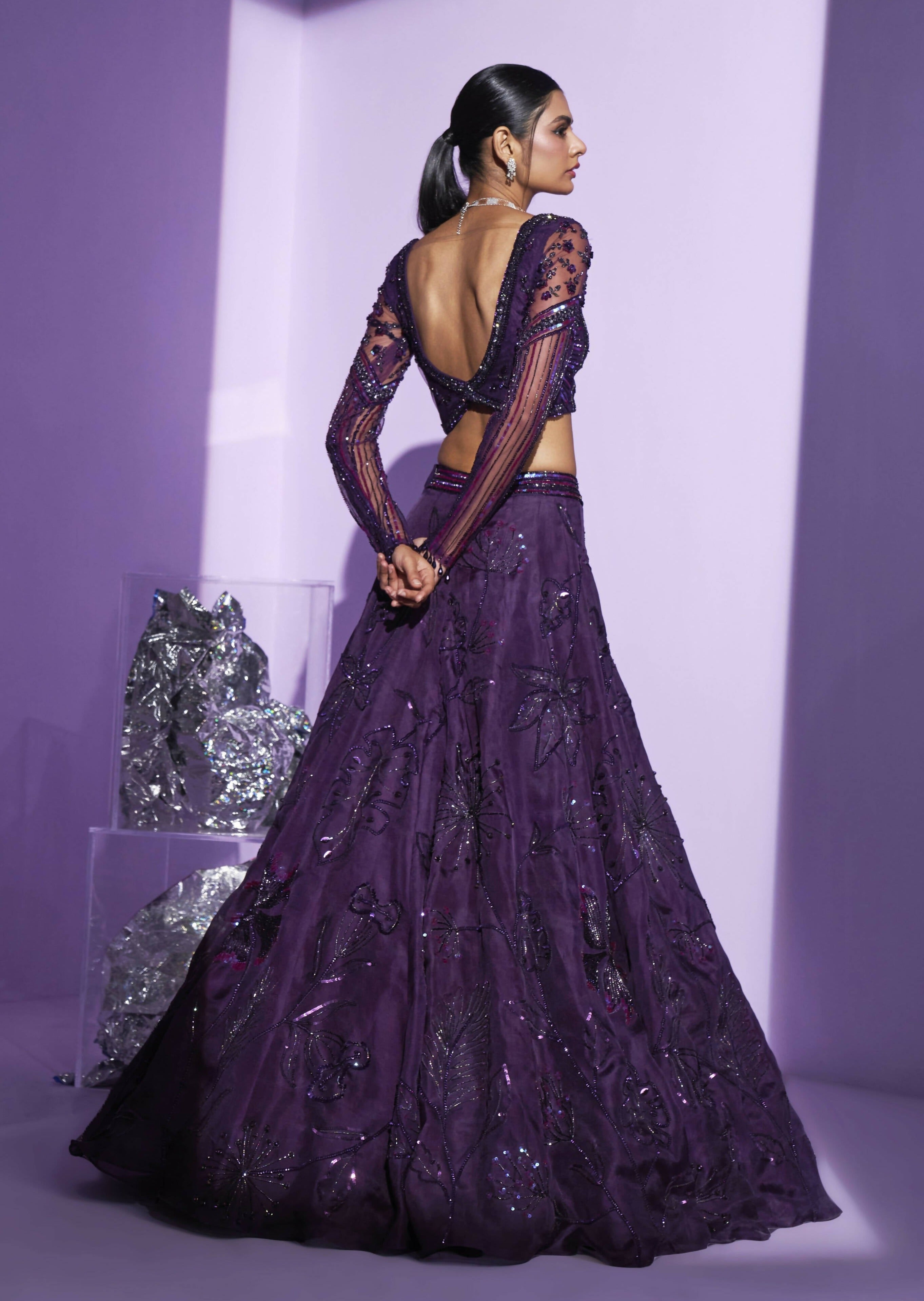 Stellar Purple Lehenga Set