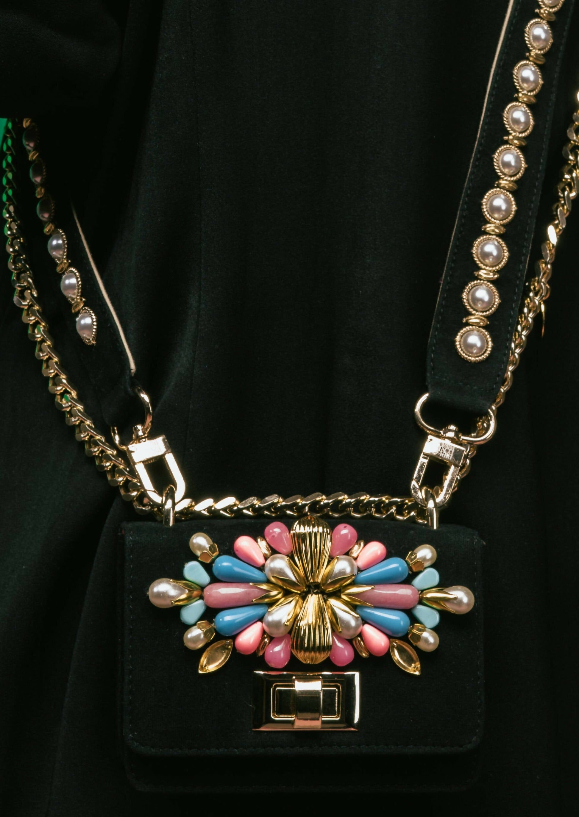 Black Suede Mini Crossbody Purse