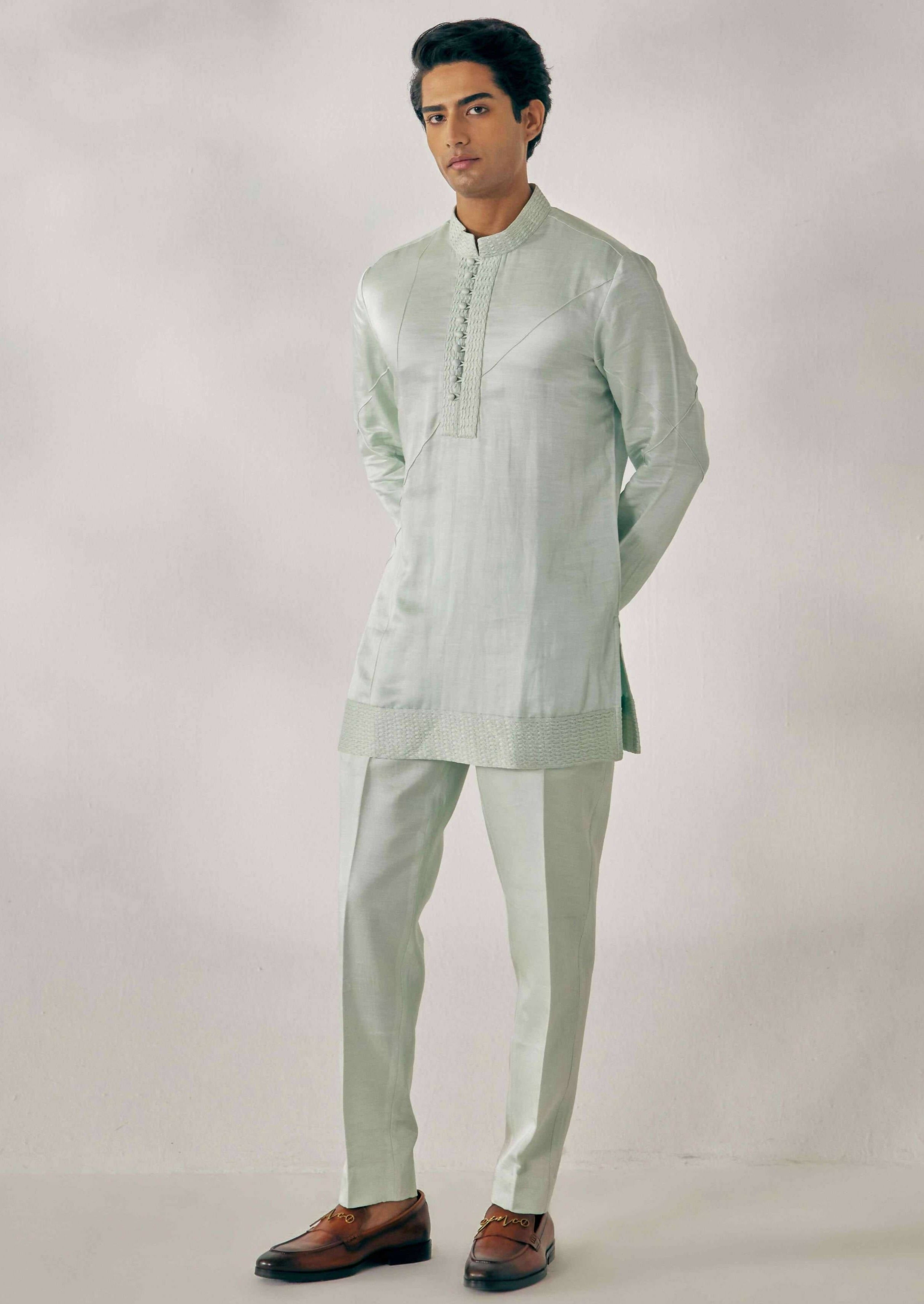 Slow Blue Short Jacket Set