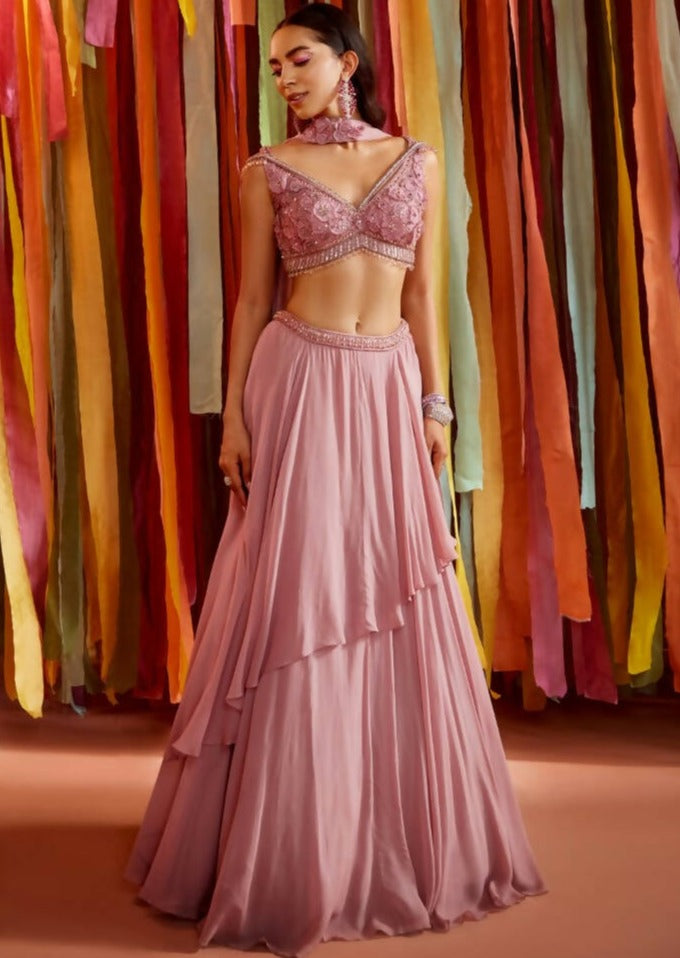 Mauve Lehenga