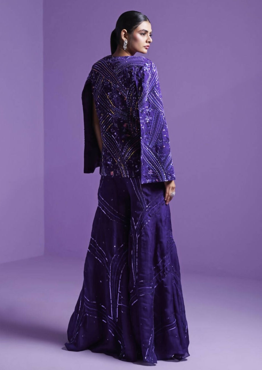 Striking Purple Jacket & Pant Set