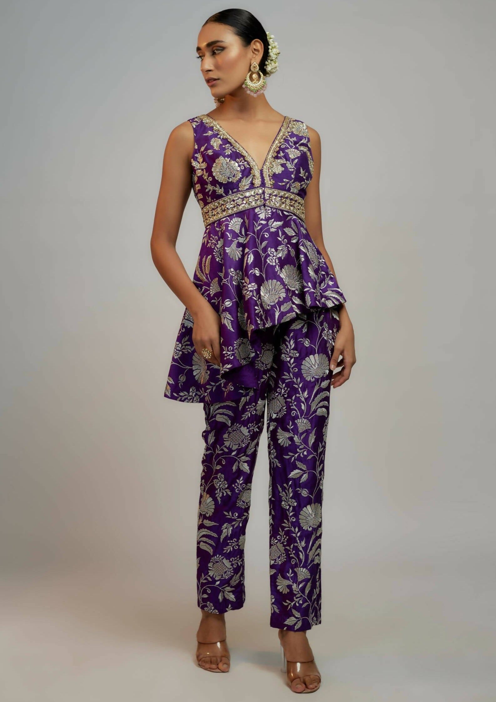 Adveta Purple Pant Set