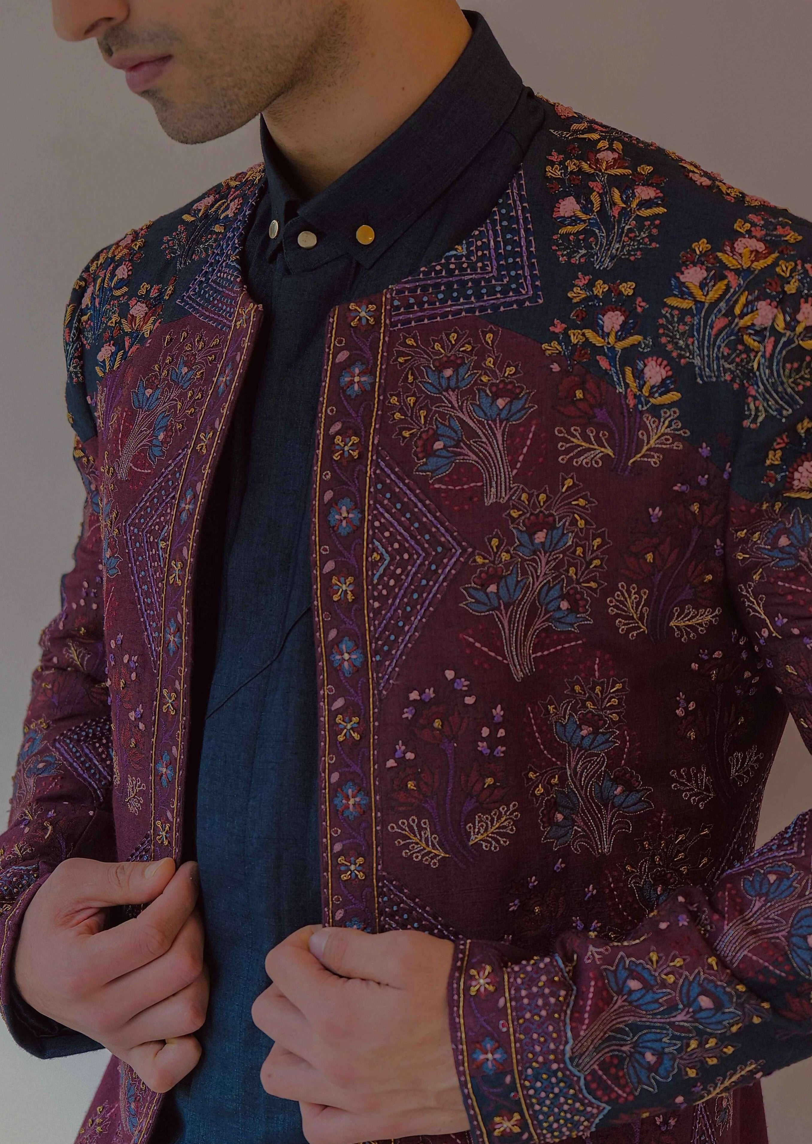 Midnight Wine Contemporary Jacket Set
