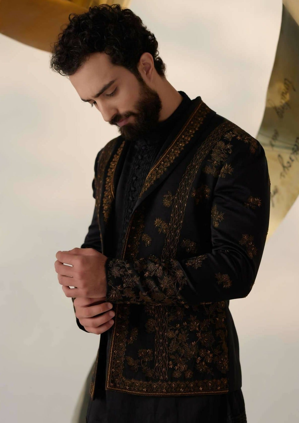 Black & Gold Short Jacket