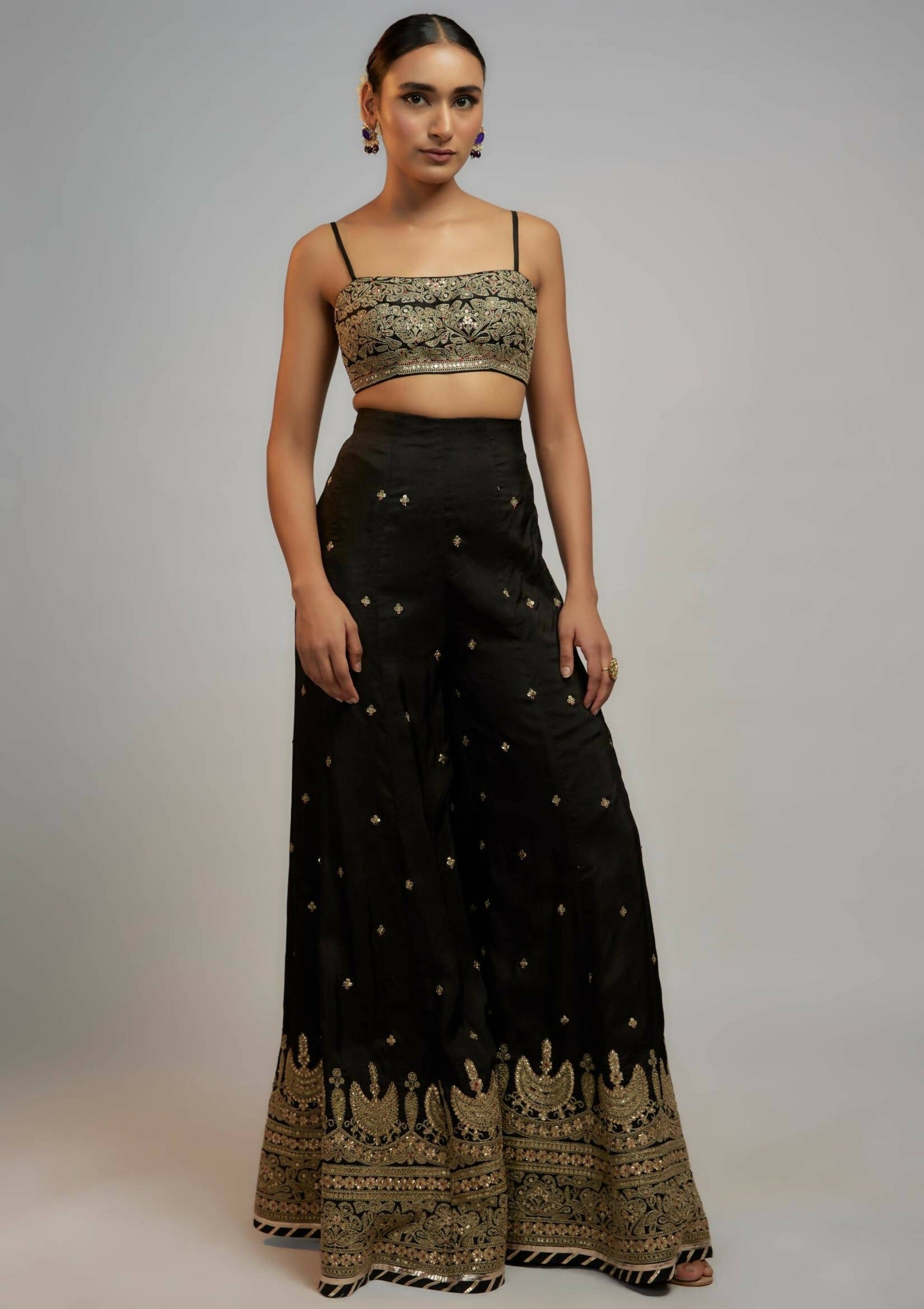 Afreen Black Sharara Set
