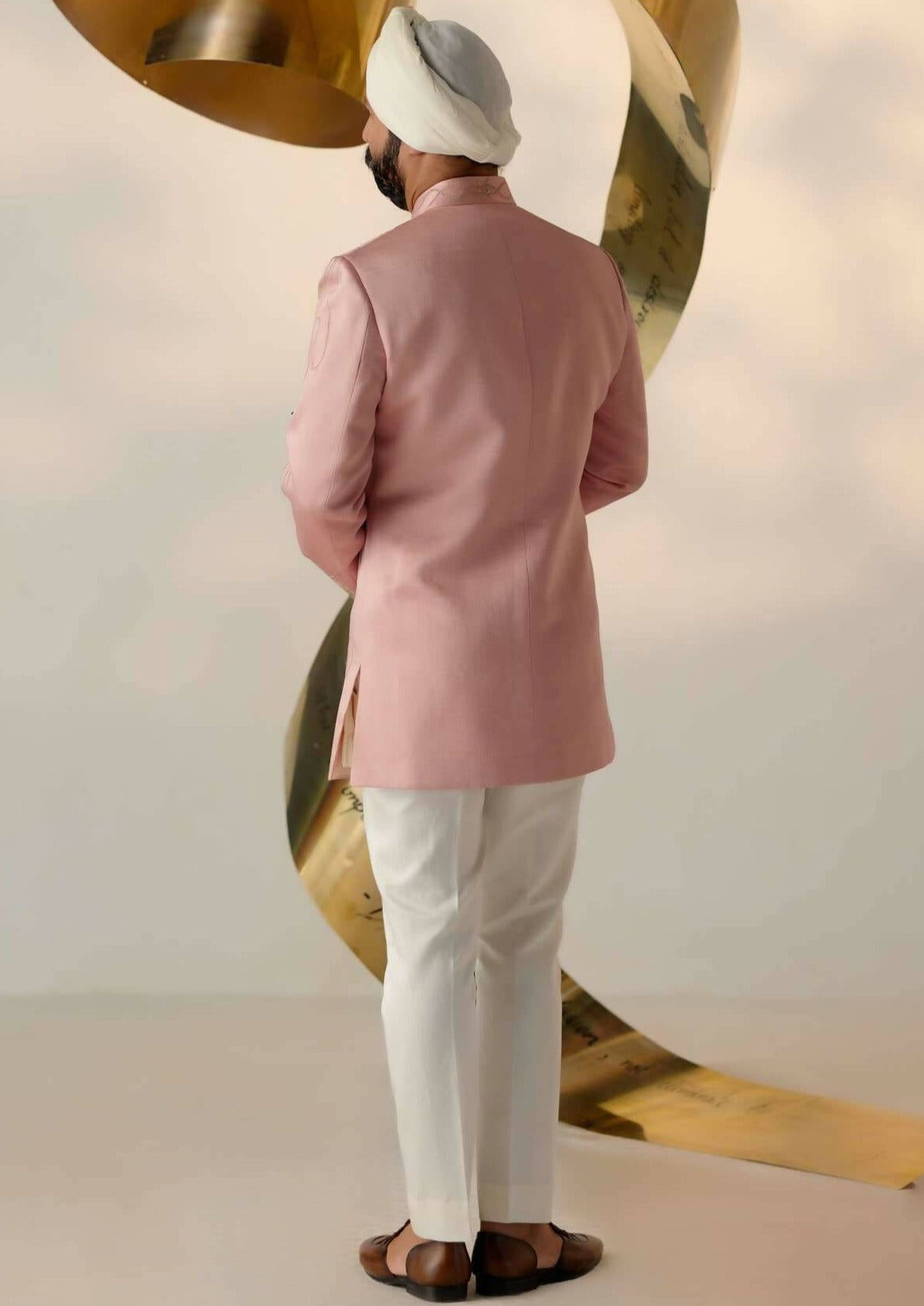 Rose Quartz Long Bandhgala Set