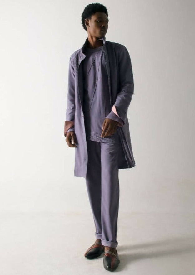 English Purple Overcoat Set