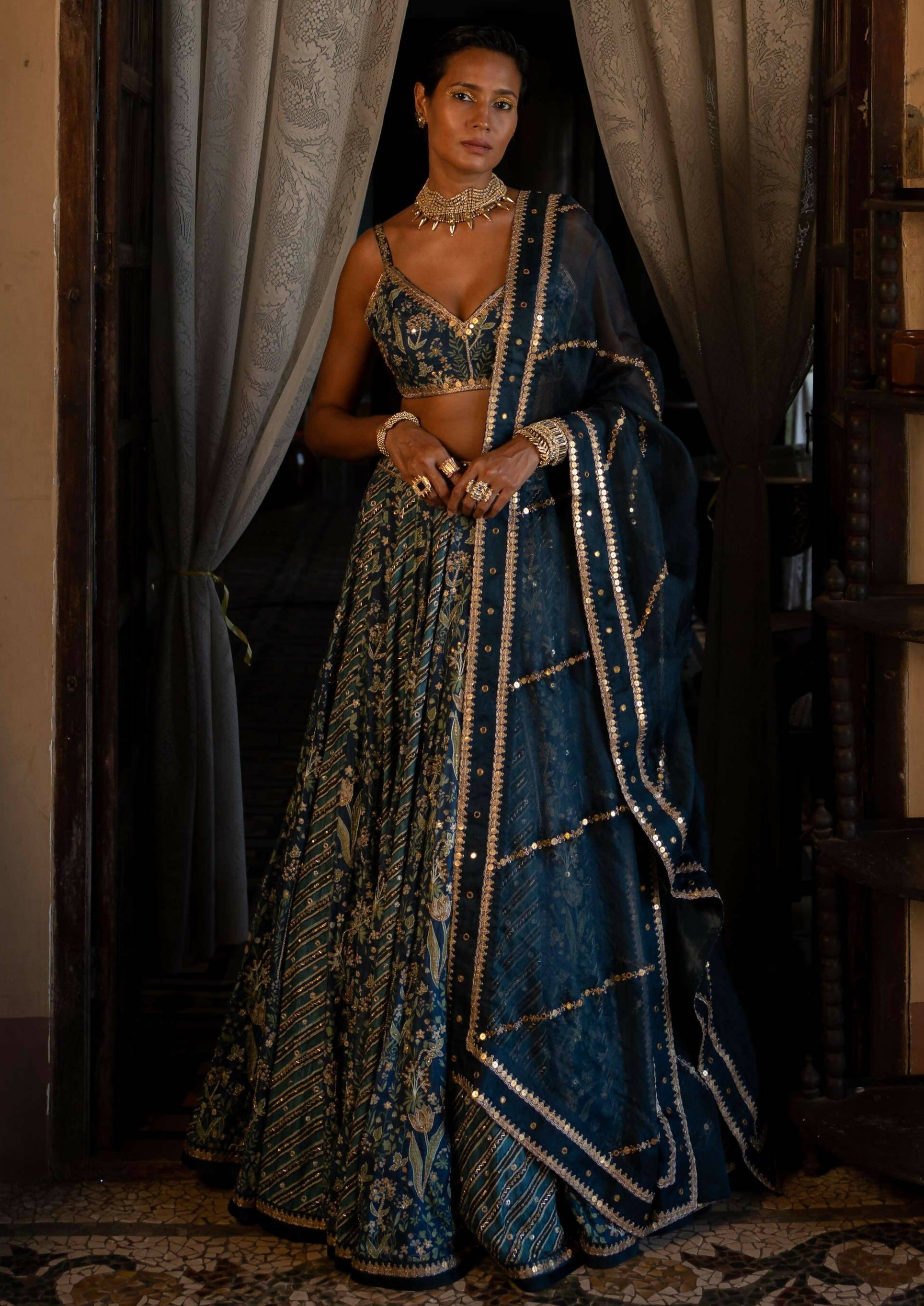 Tropical Multi Print Lehenga Set