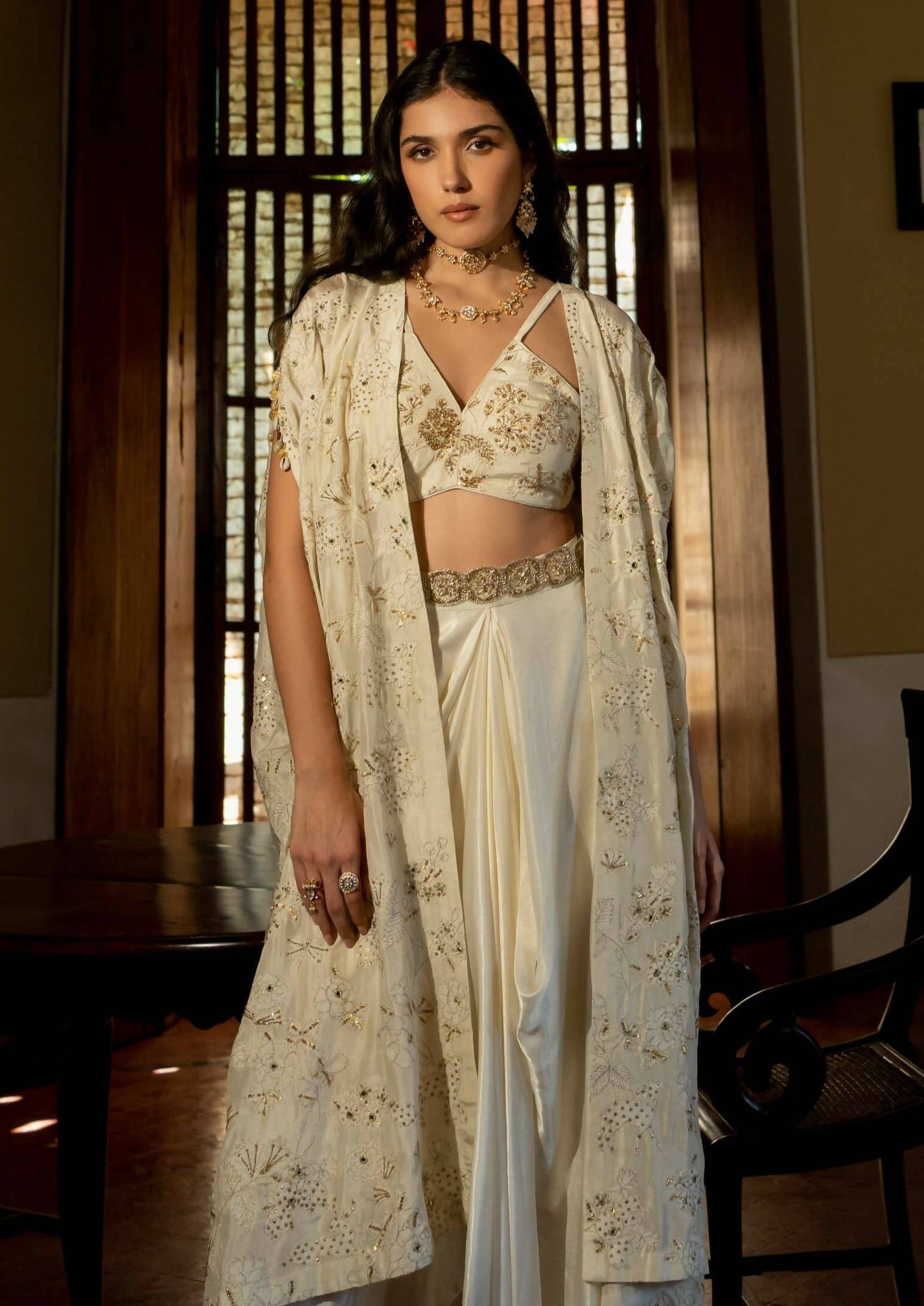 Ivory Jacket Set