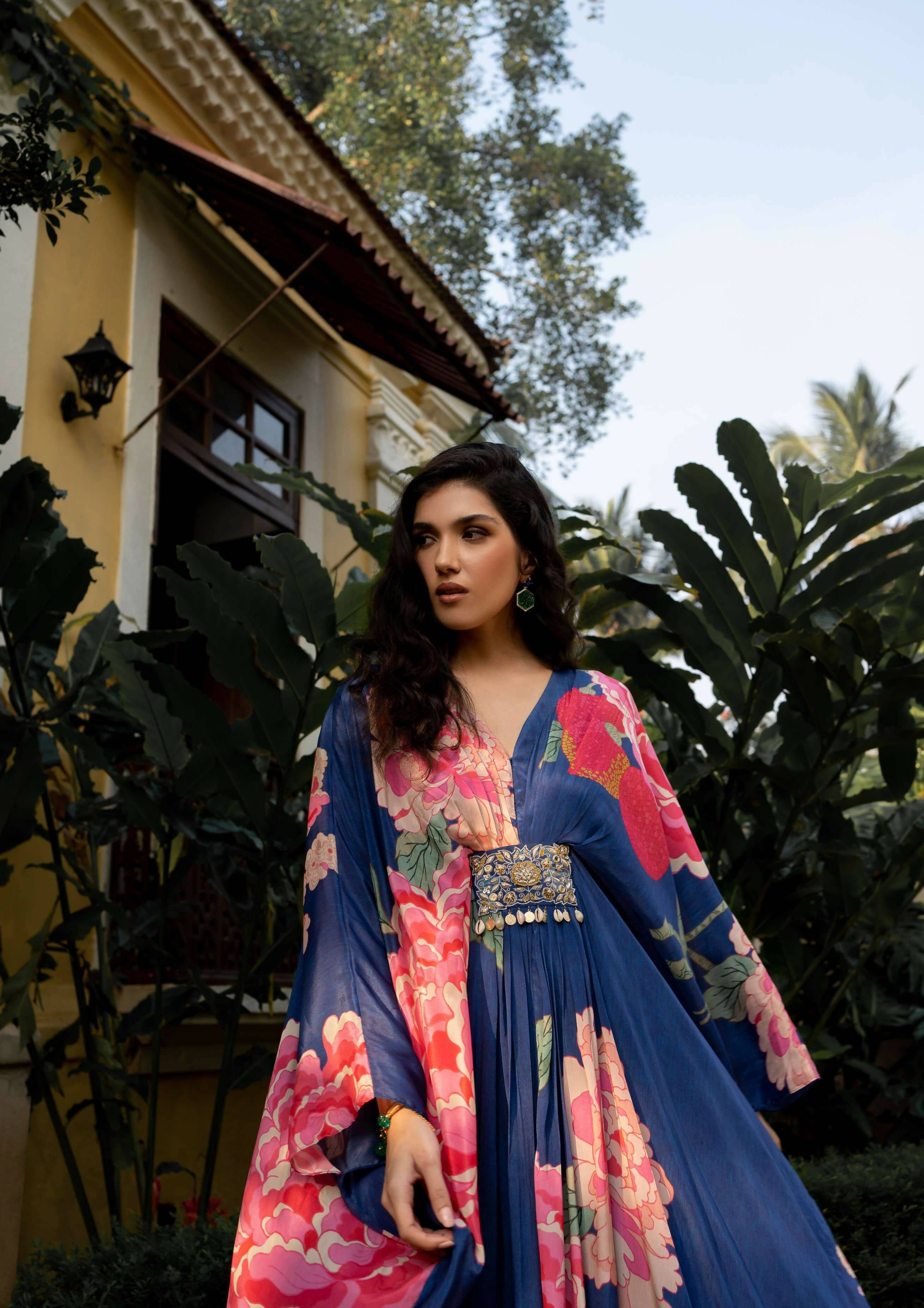Blooming Big Floral Kaftan Set