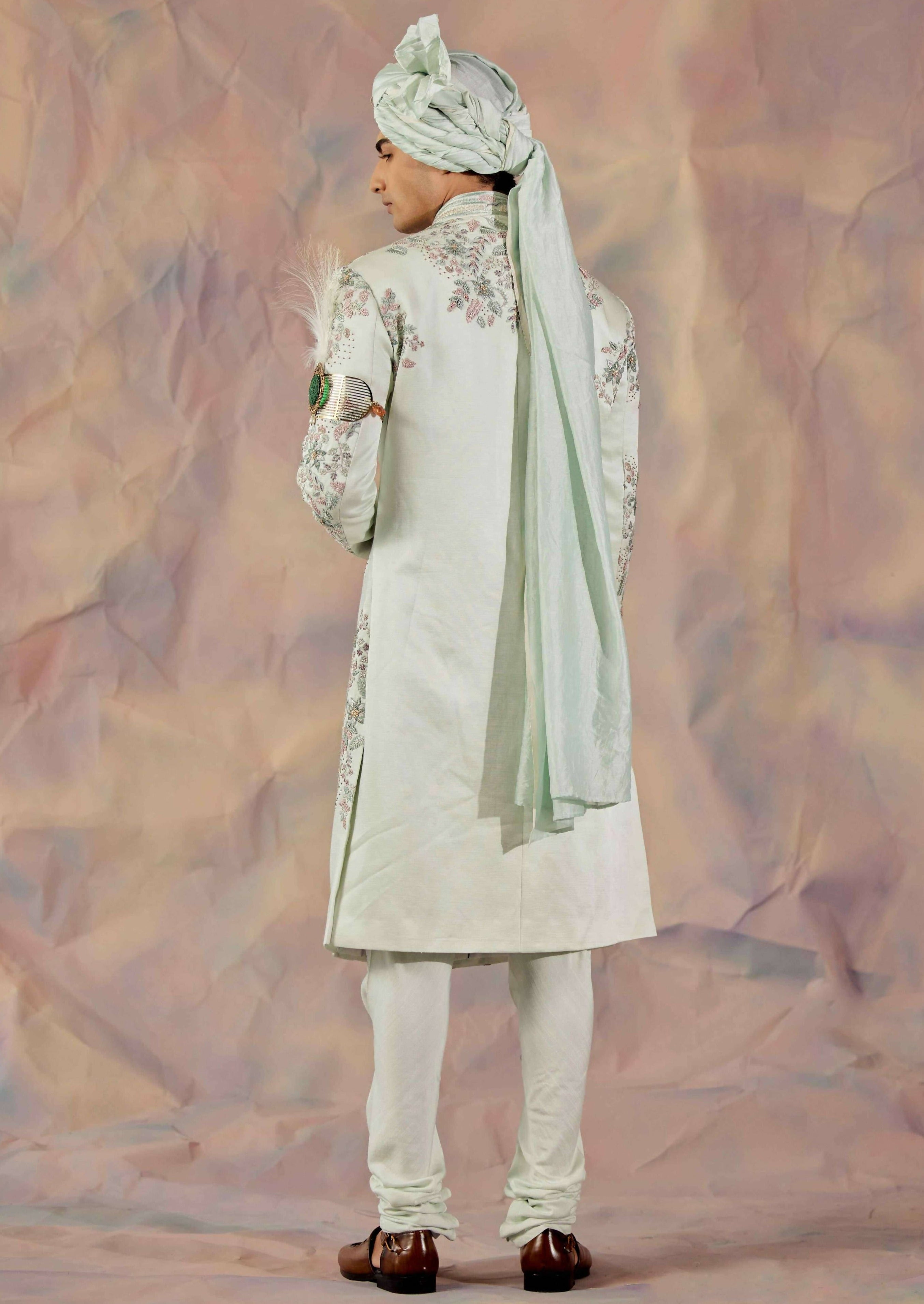 Hazy Blue Sherwani Set