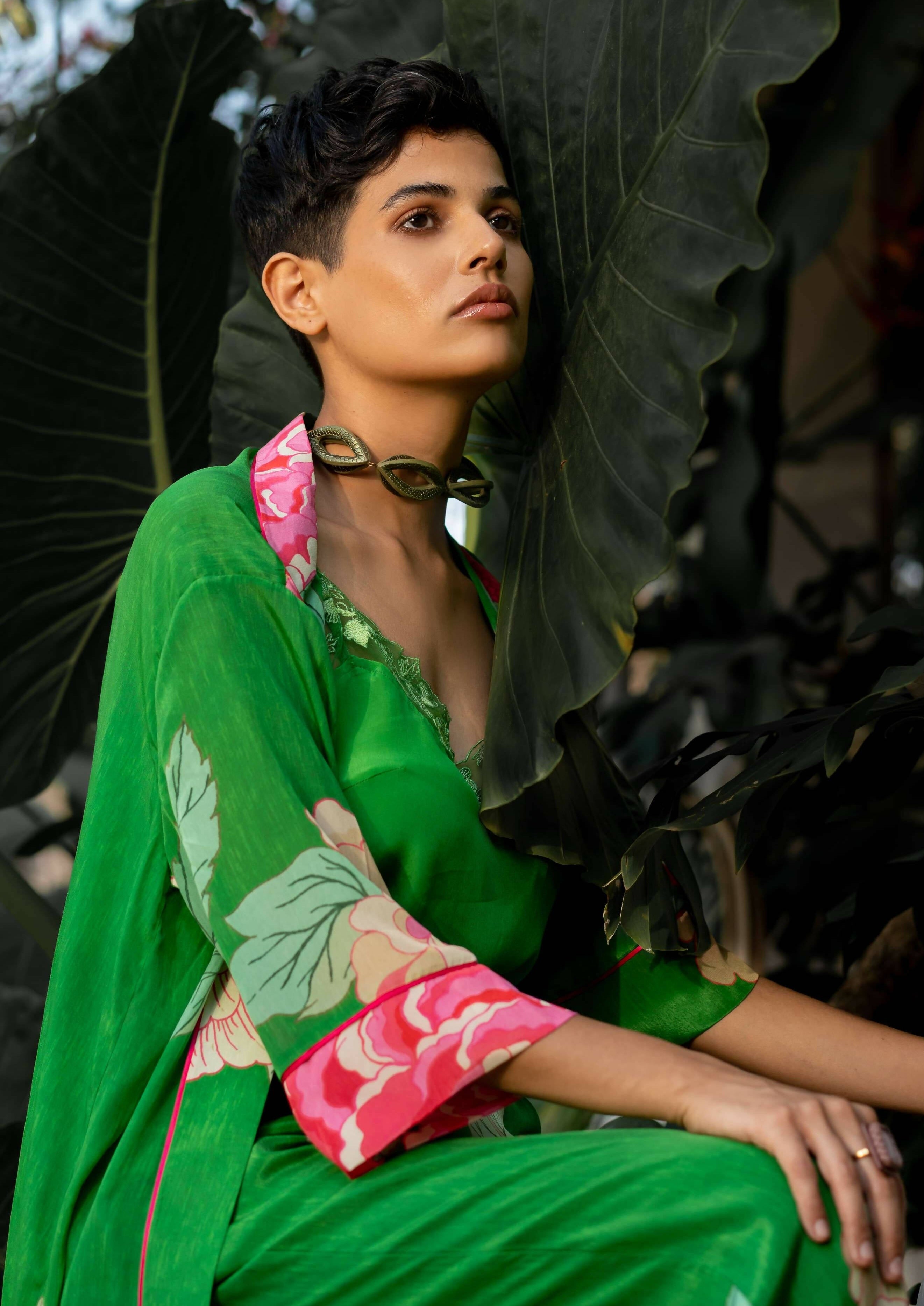 Spring Blooming Floral Jacket Set