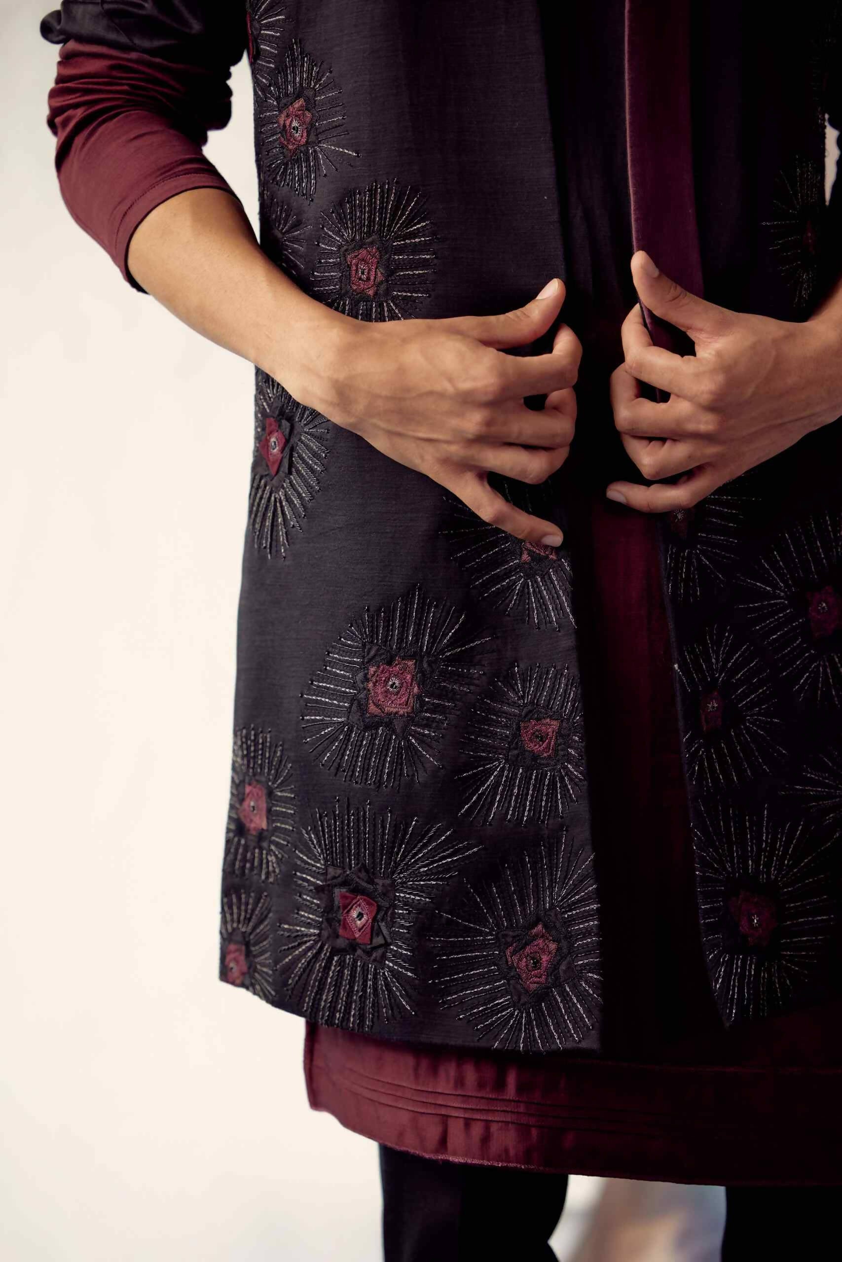 Black Omber Shrug Set