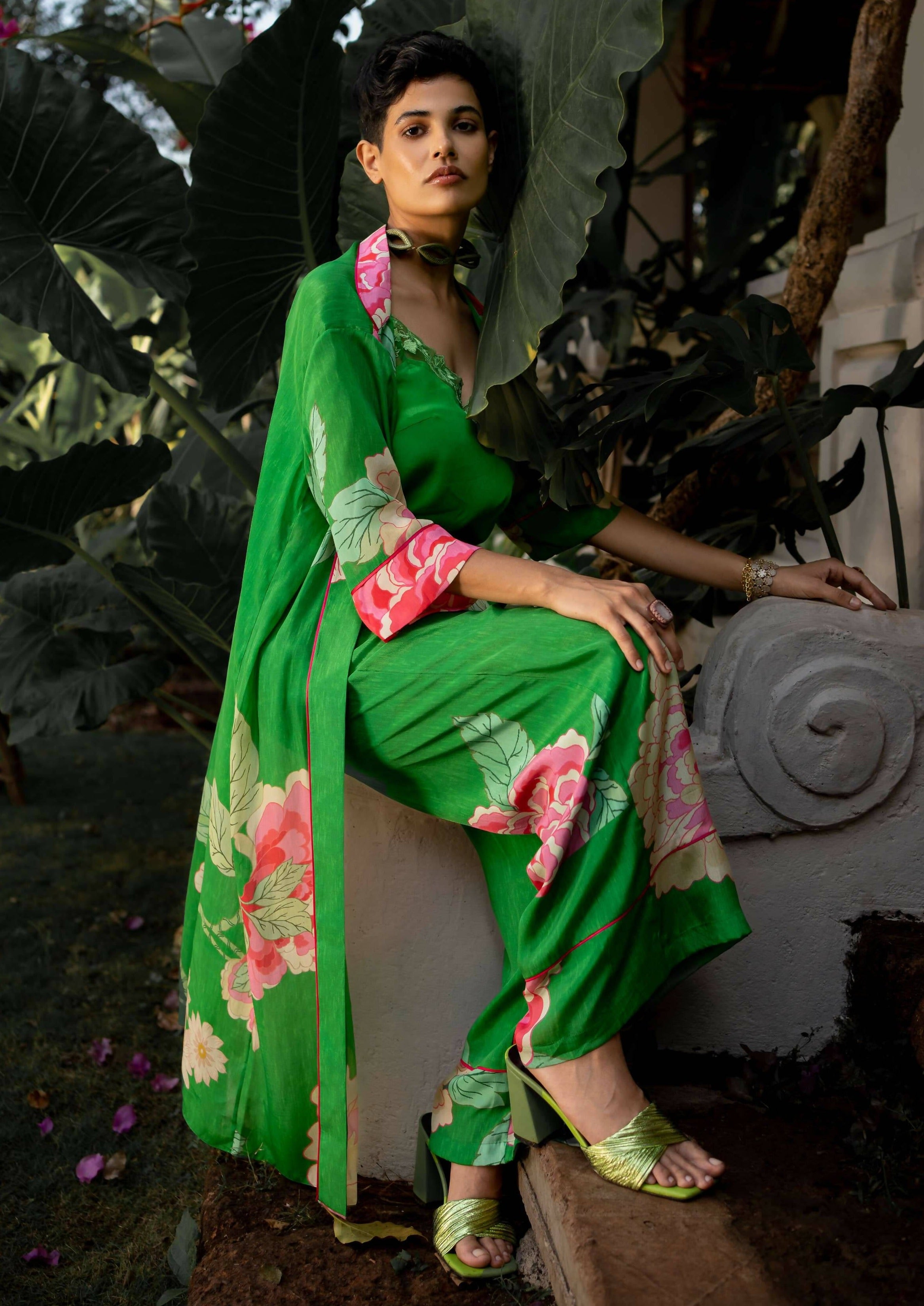 Spring Blooming Floral Jacket Set