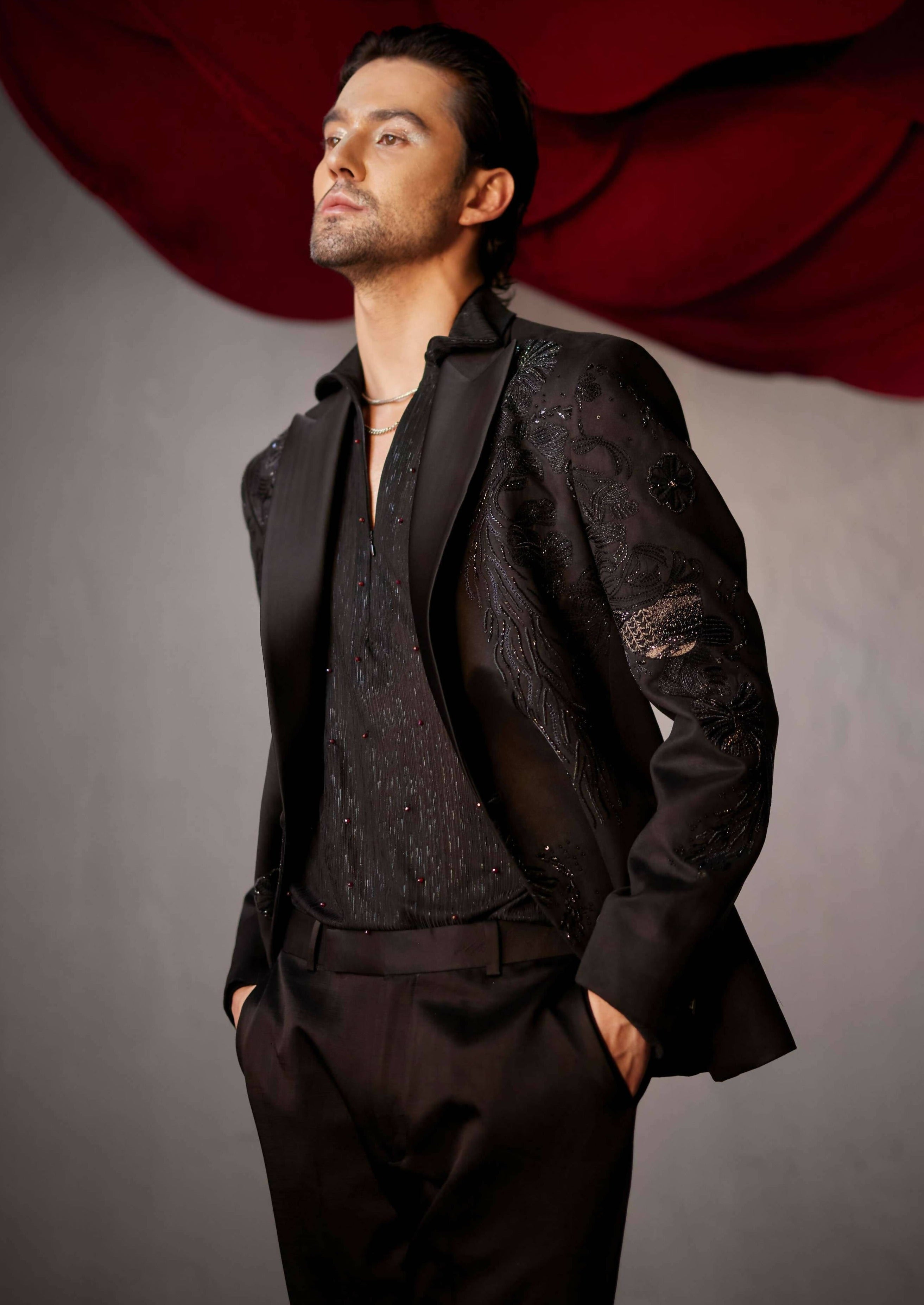 Pitch Black Tuxedo Set