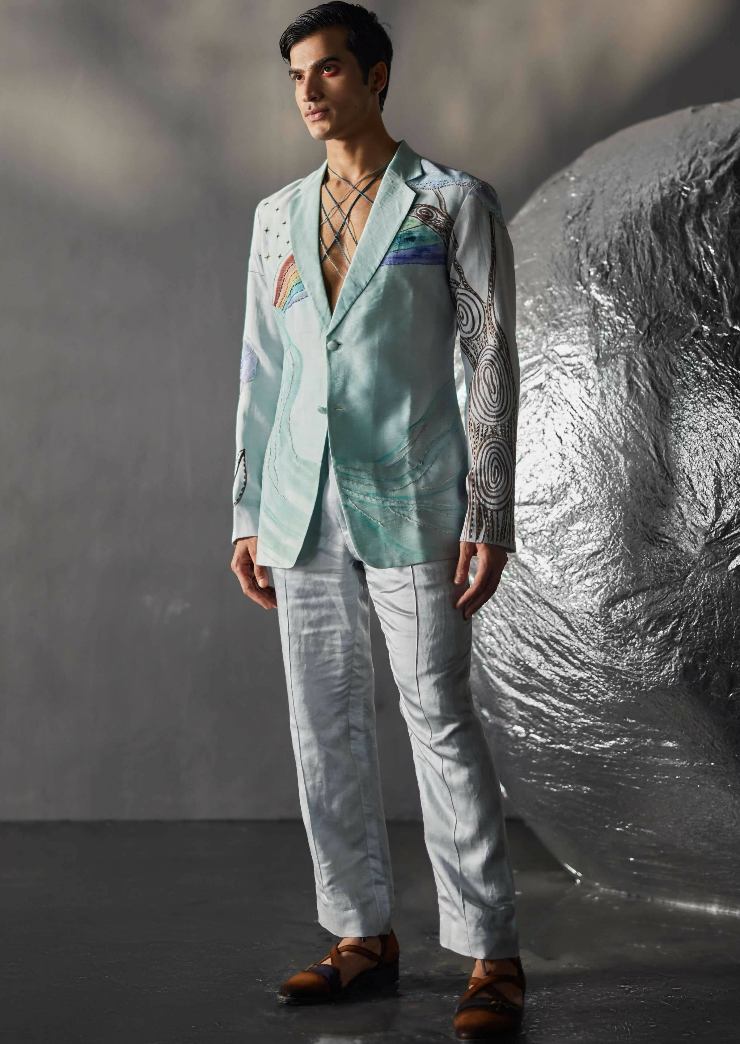 Rainbowed Overshirt Set