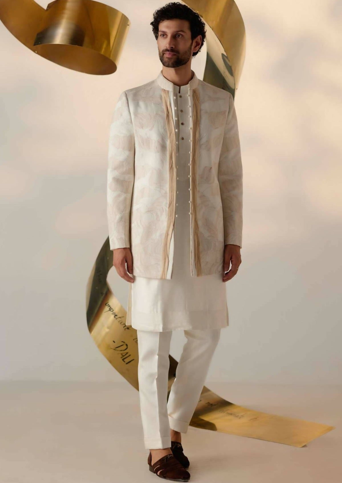 Dreamy Ivory Bandhgala Set