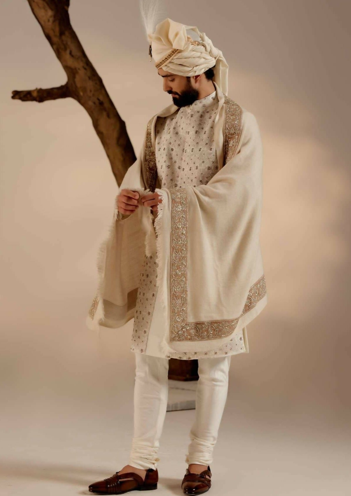 Turtle Dove Sherwani Set