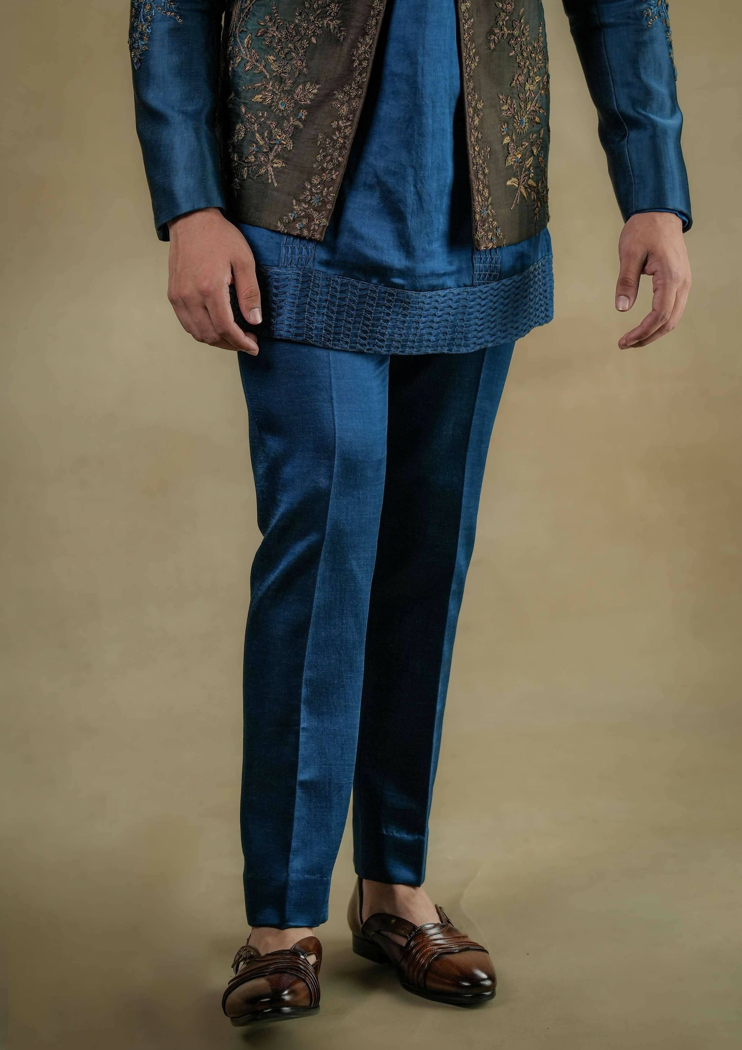 Teal & Brown Short Jacket