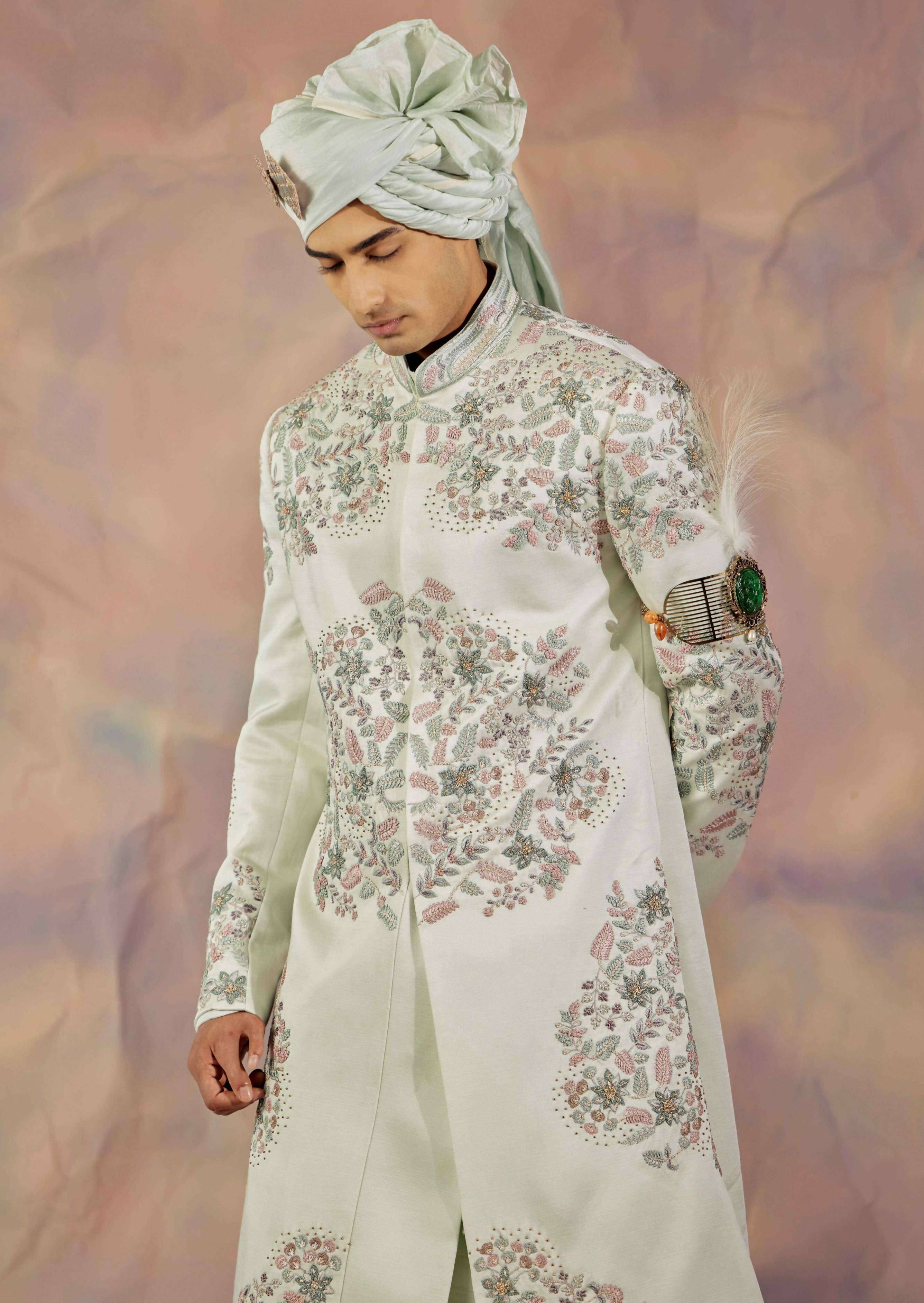 Hazy Blue Sherwani