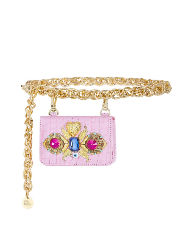 Frosted Chain-Link Belt Bag