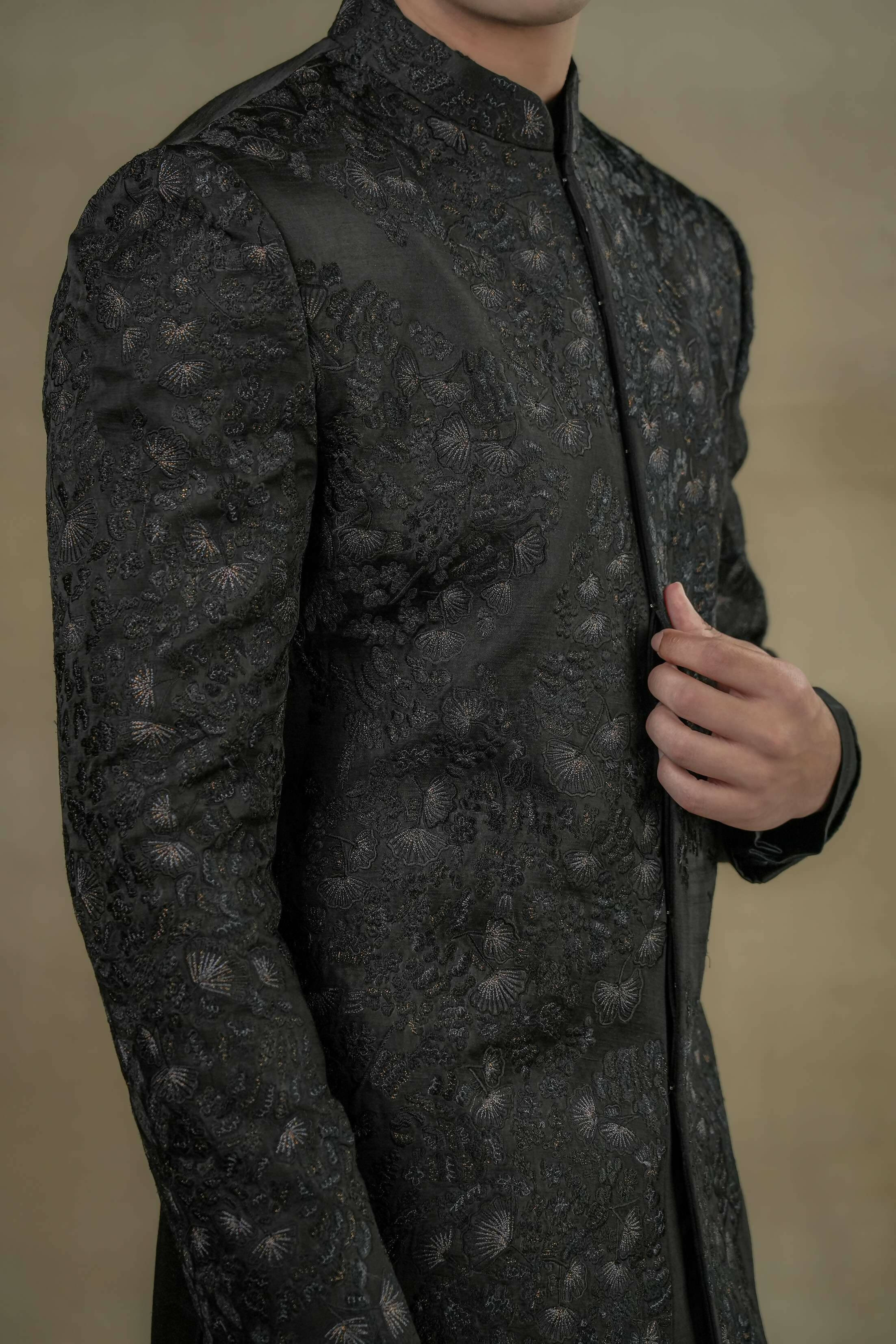 Parisian Night Long Bandhgala Set