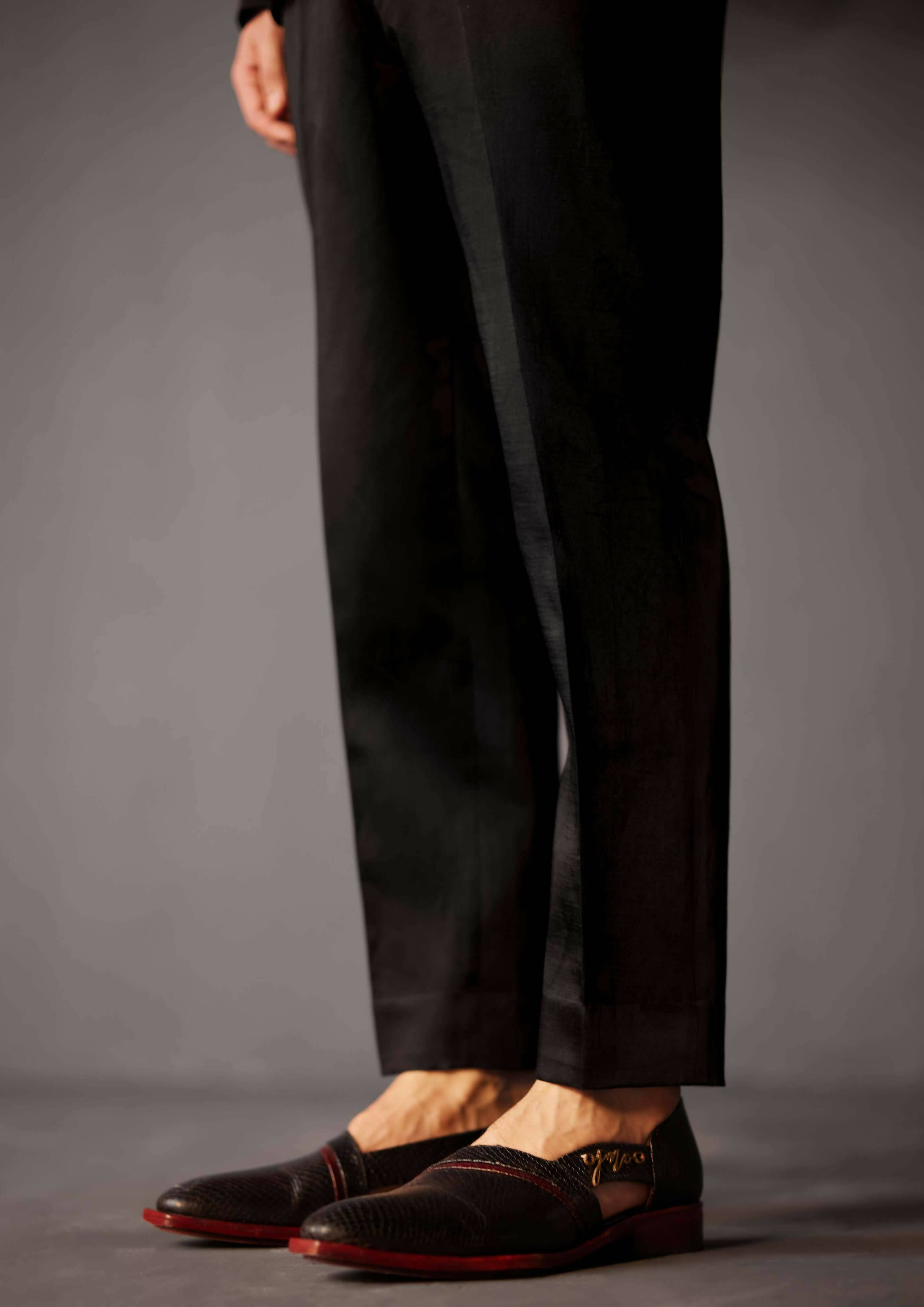 Pique Black Tuxedo Set