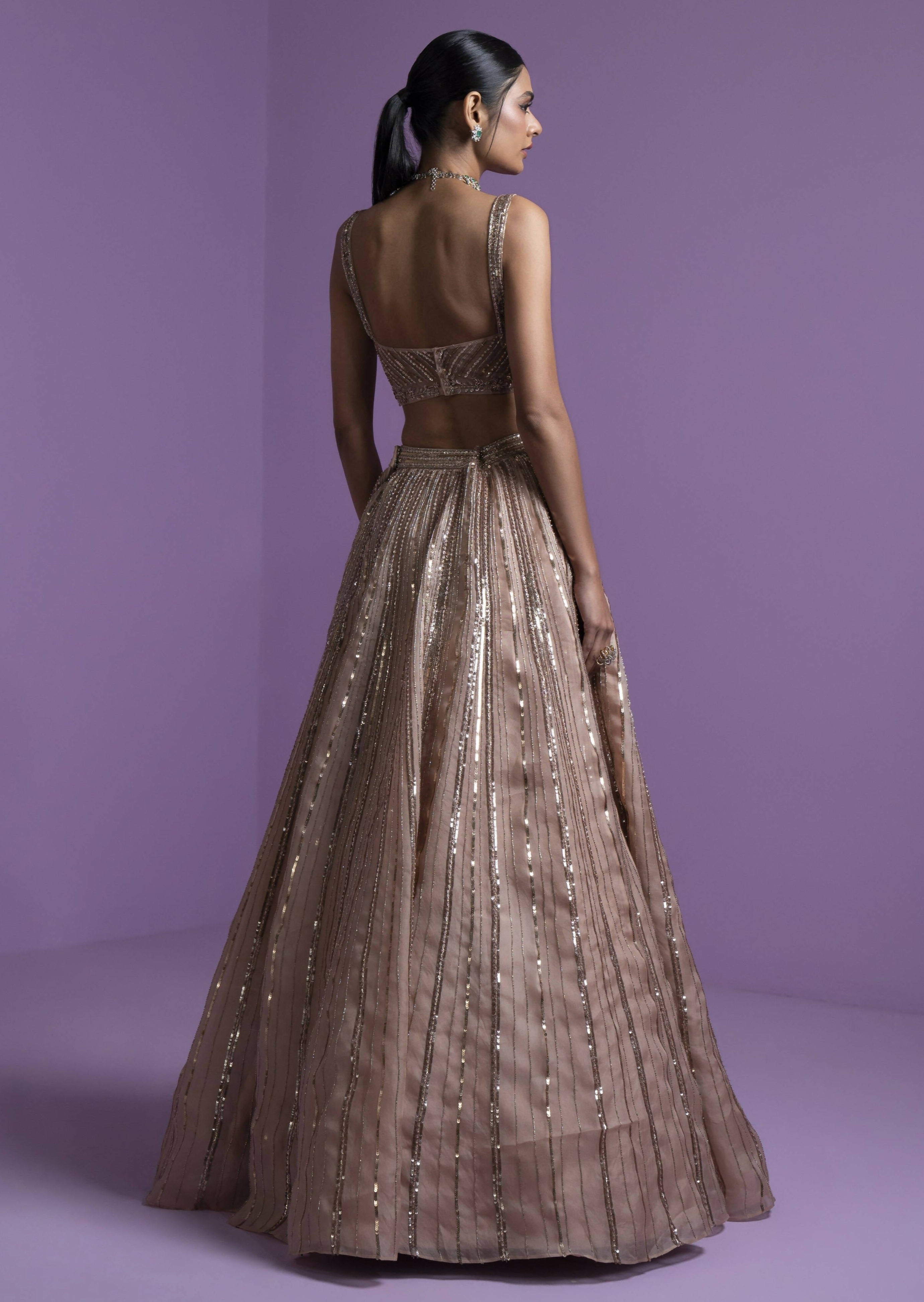 Nude Caramel Blaze Lehenga Set