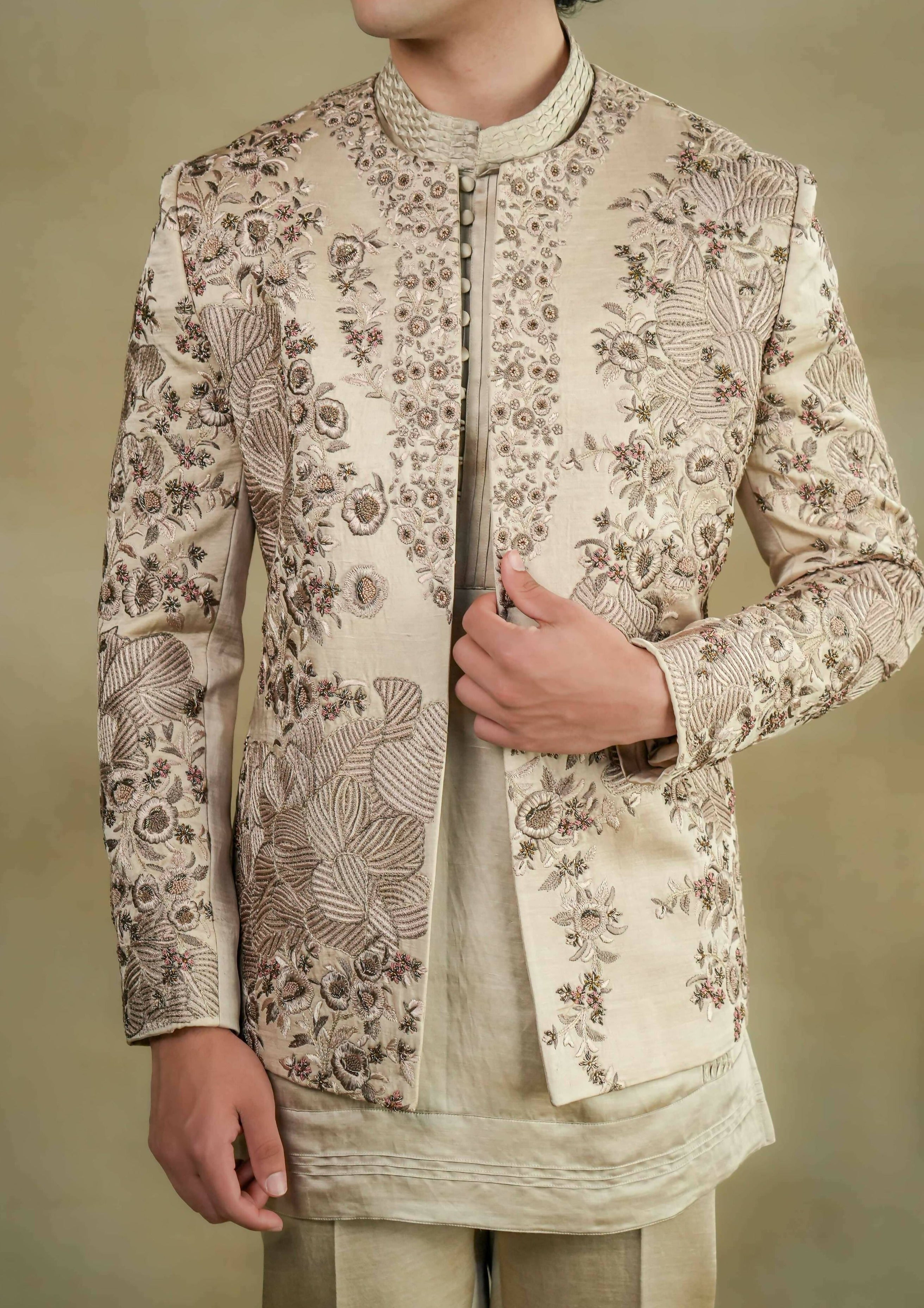 Sand Grey Short Jacket