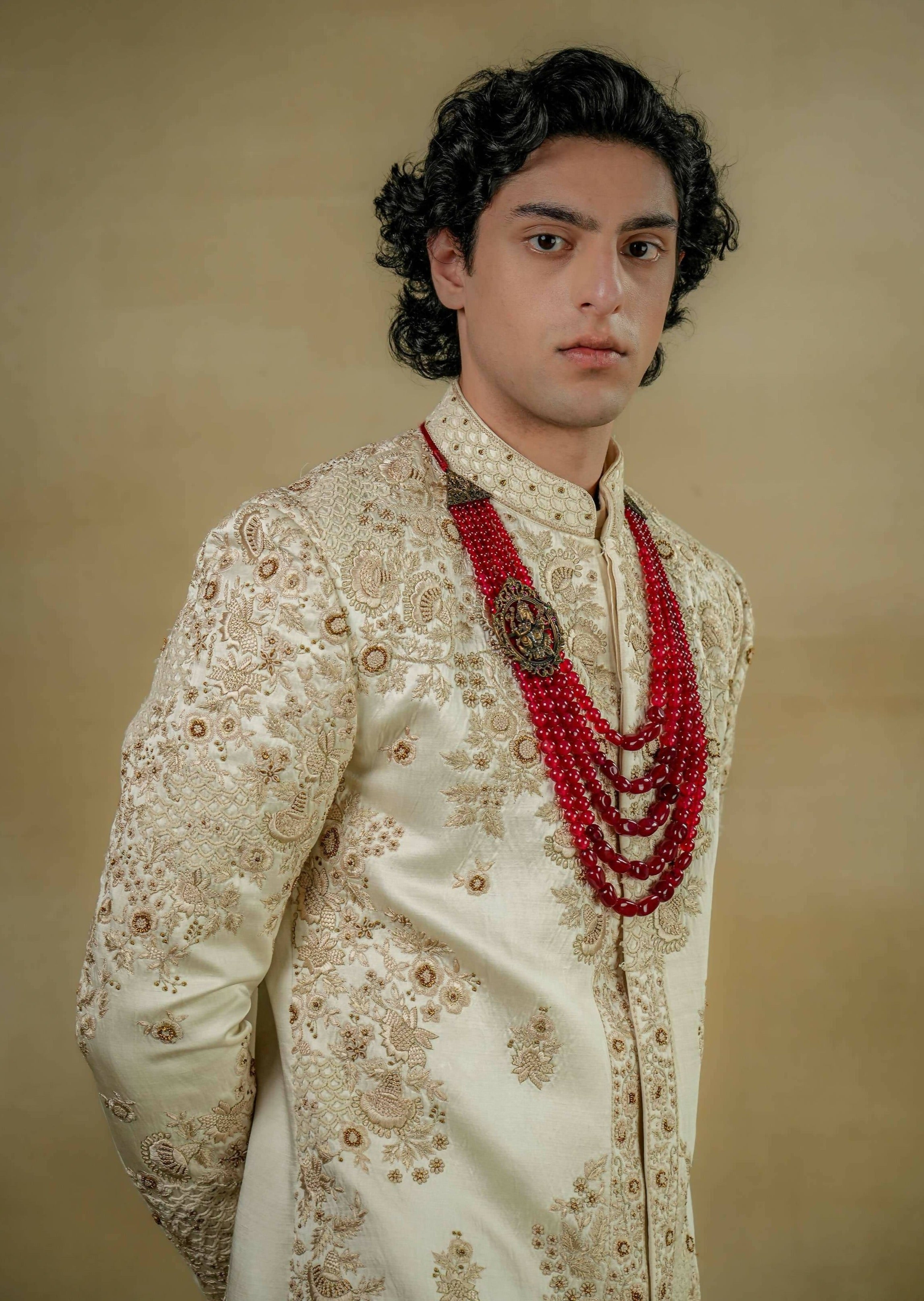 Butter Cream Sherwani