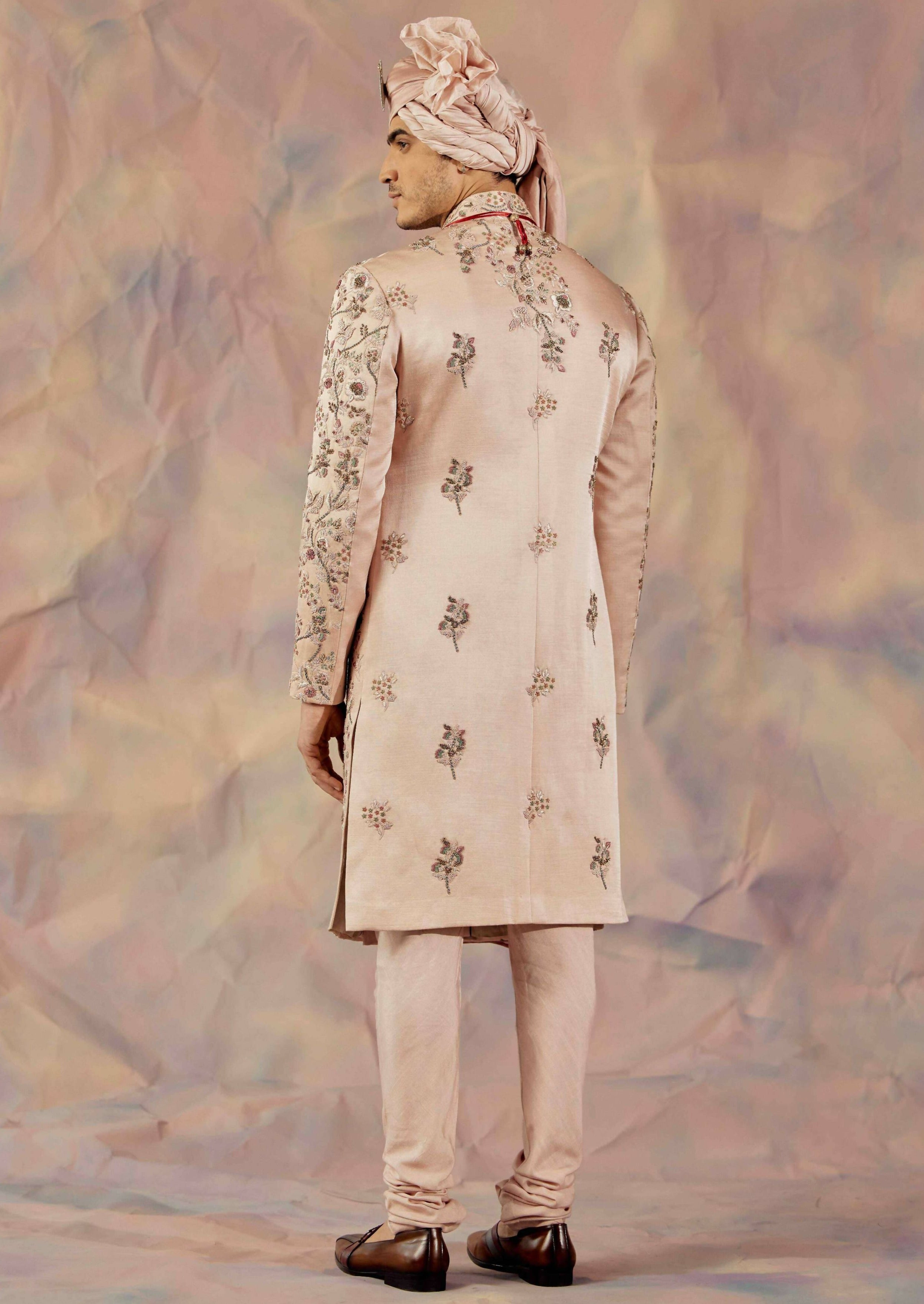 Blush Pink Sherwani Set