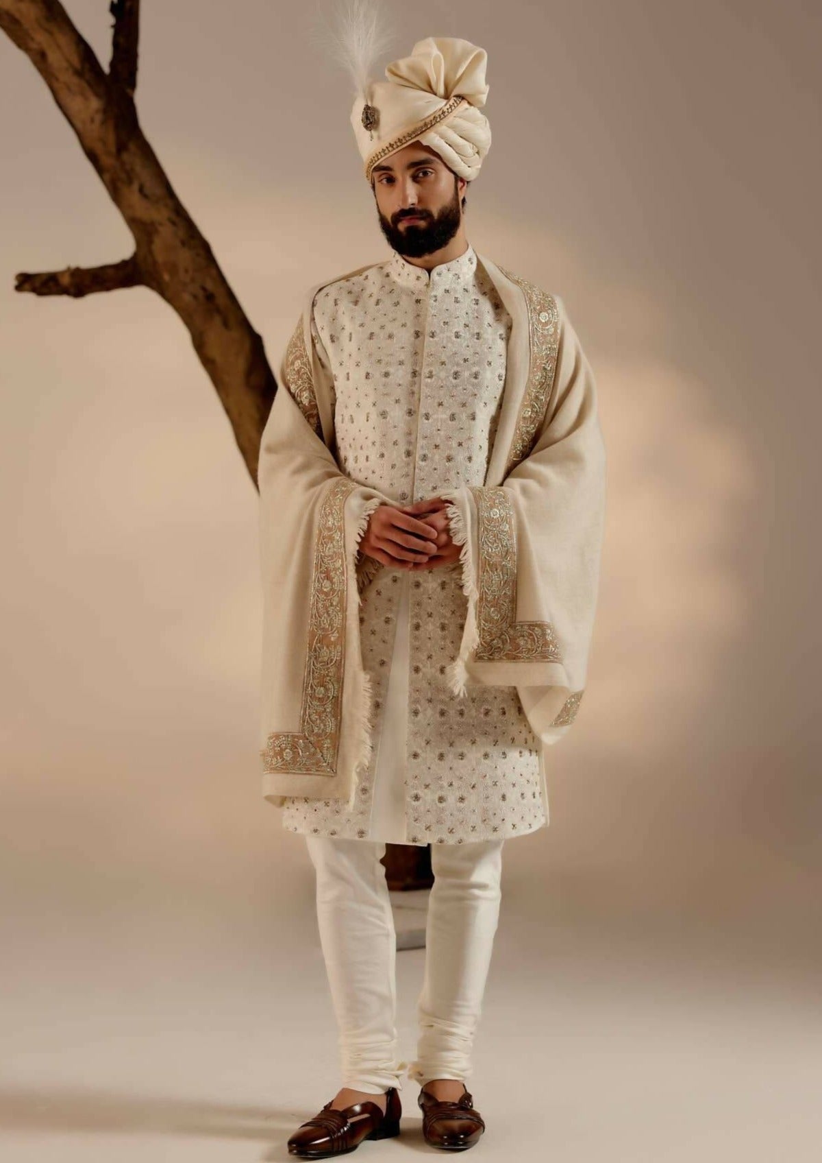 Turtle Dove Sherwani Set