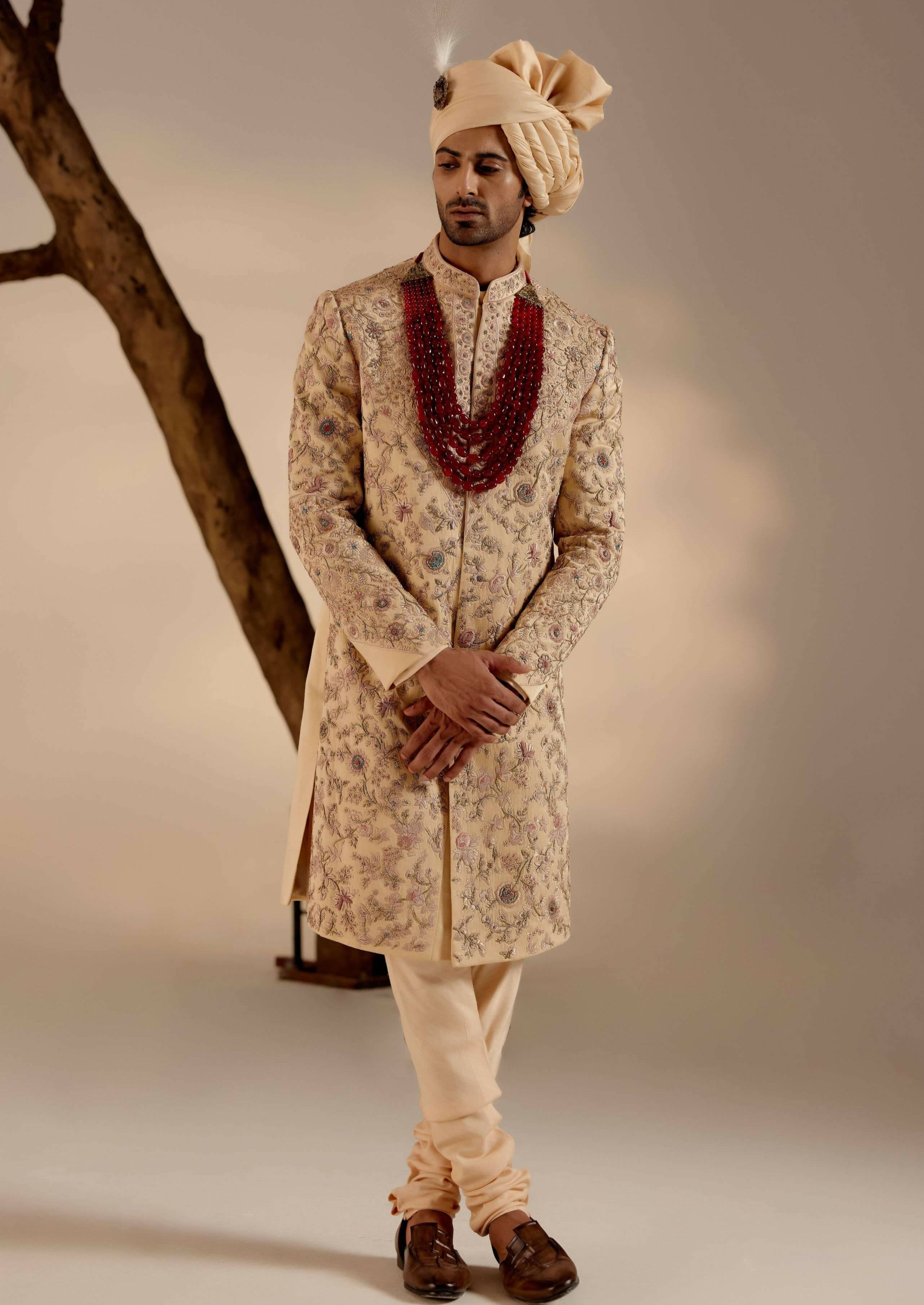Pale Gold Sherwani