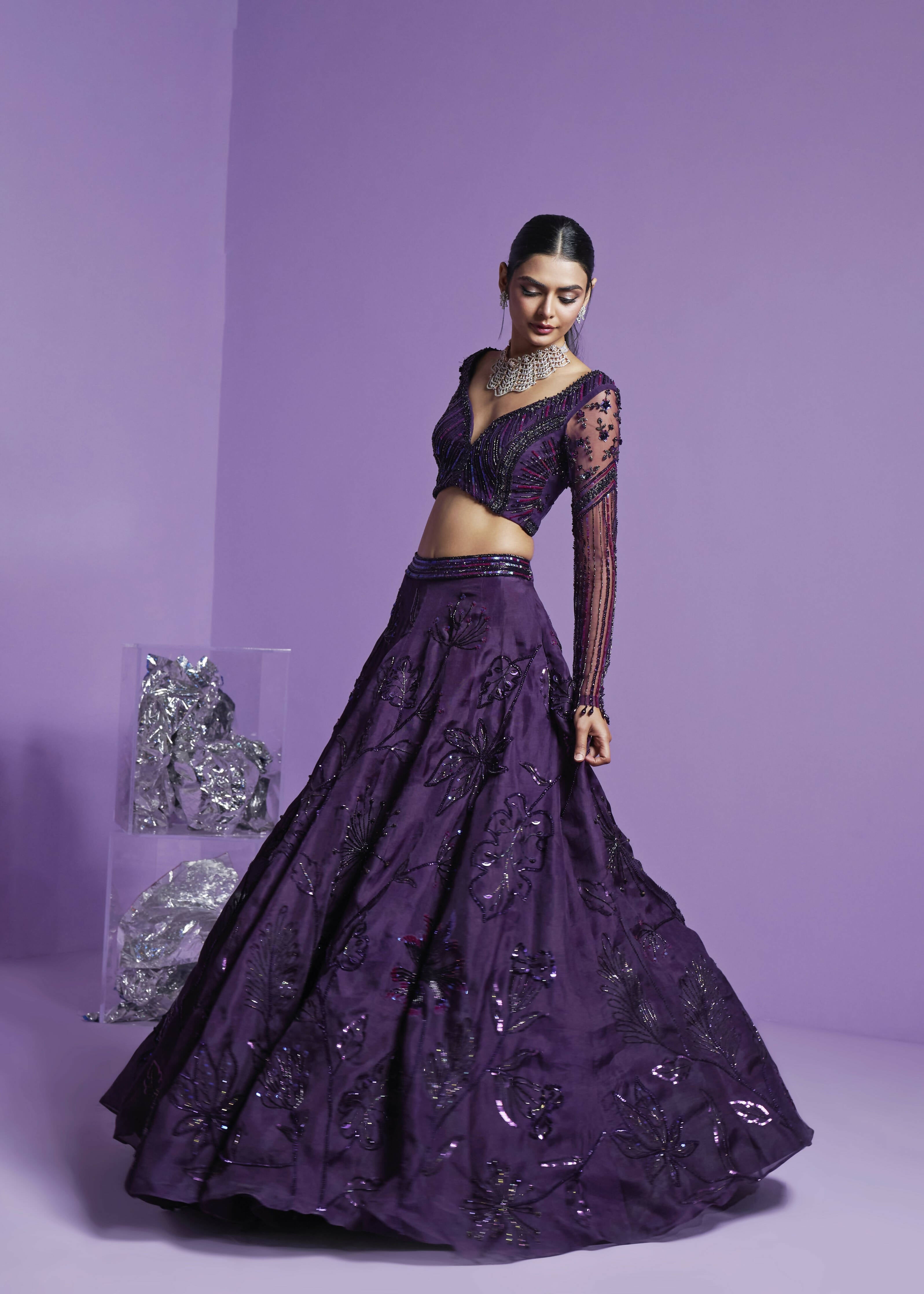 Stellar Purple Lehenga Set