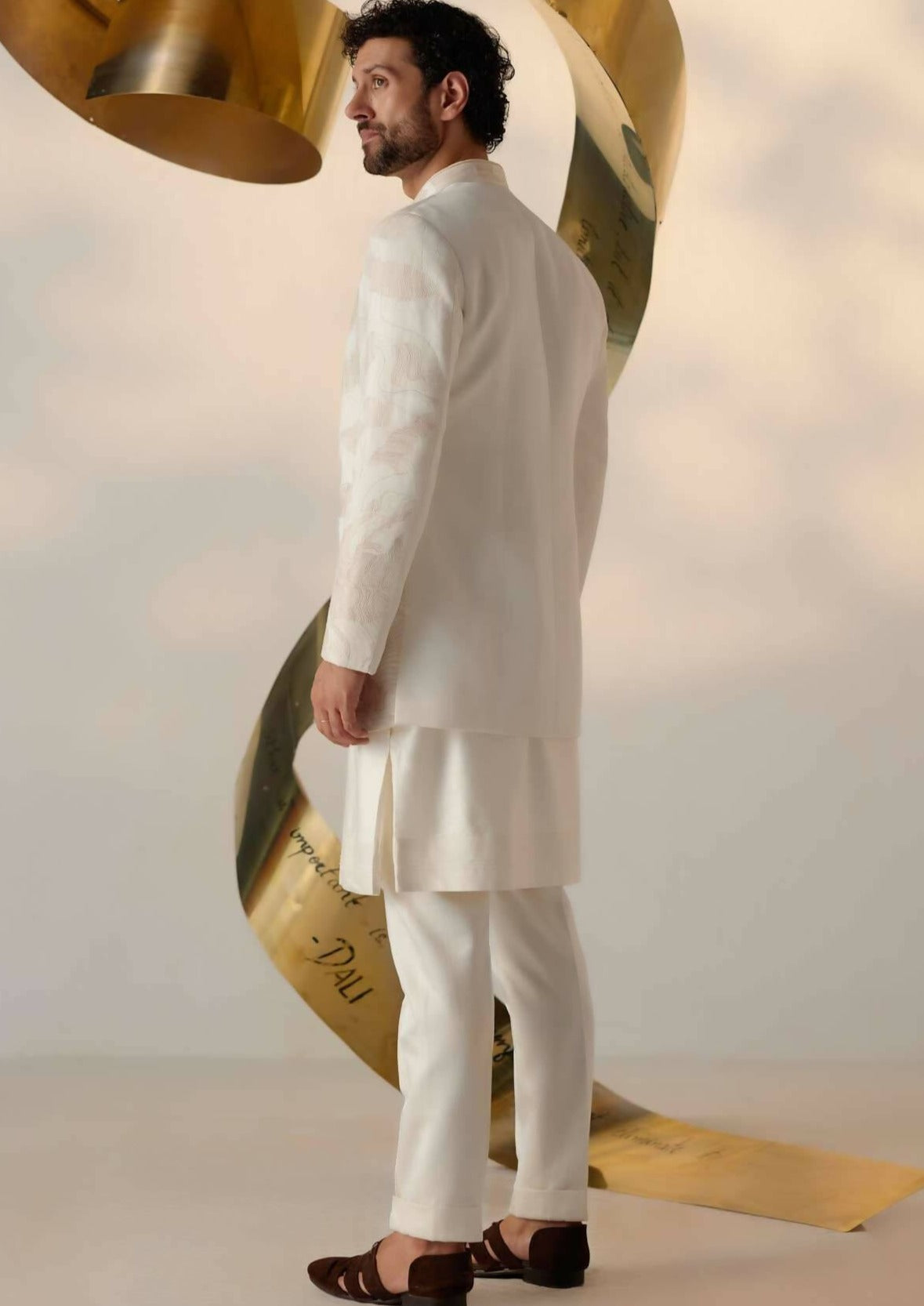 Dreamy Ivory Bandhgala Set