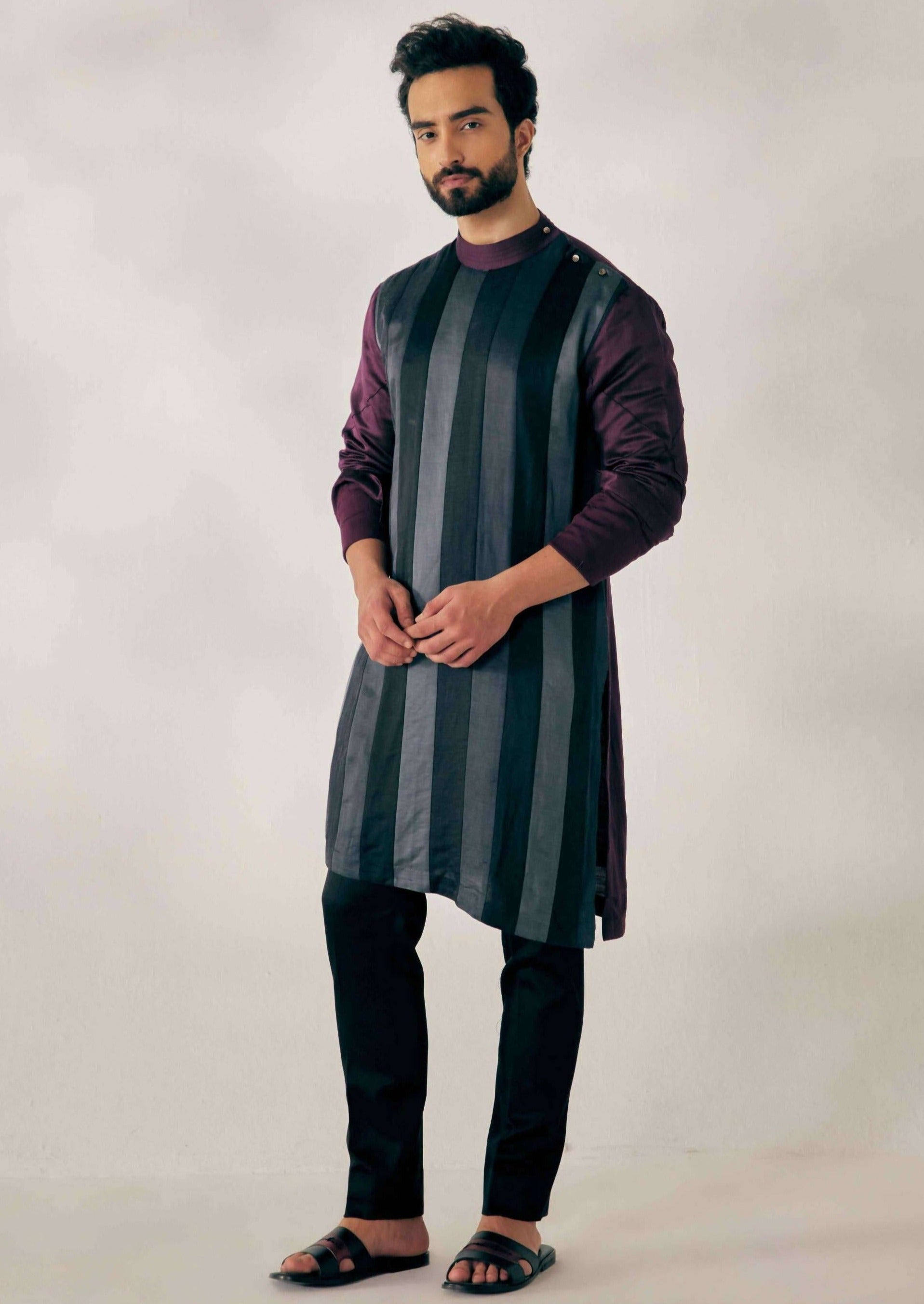 Black Medley Kurta Set