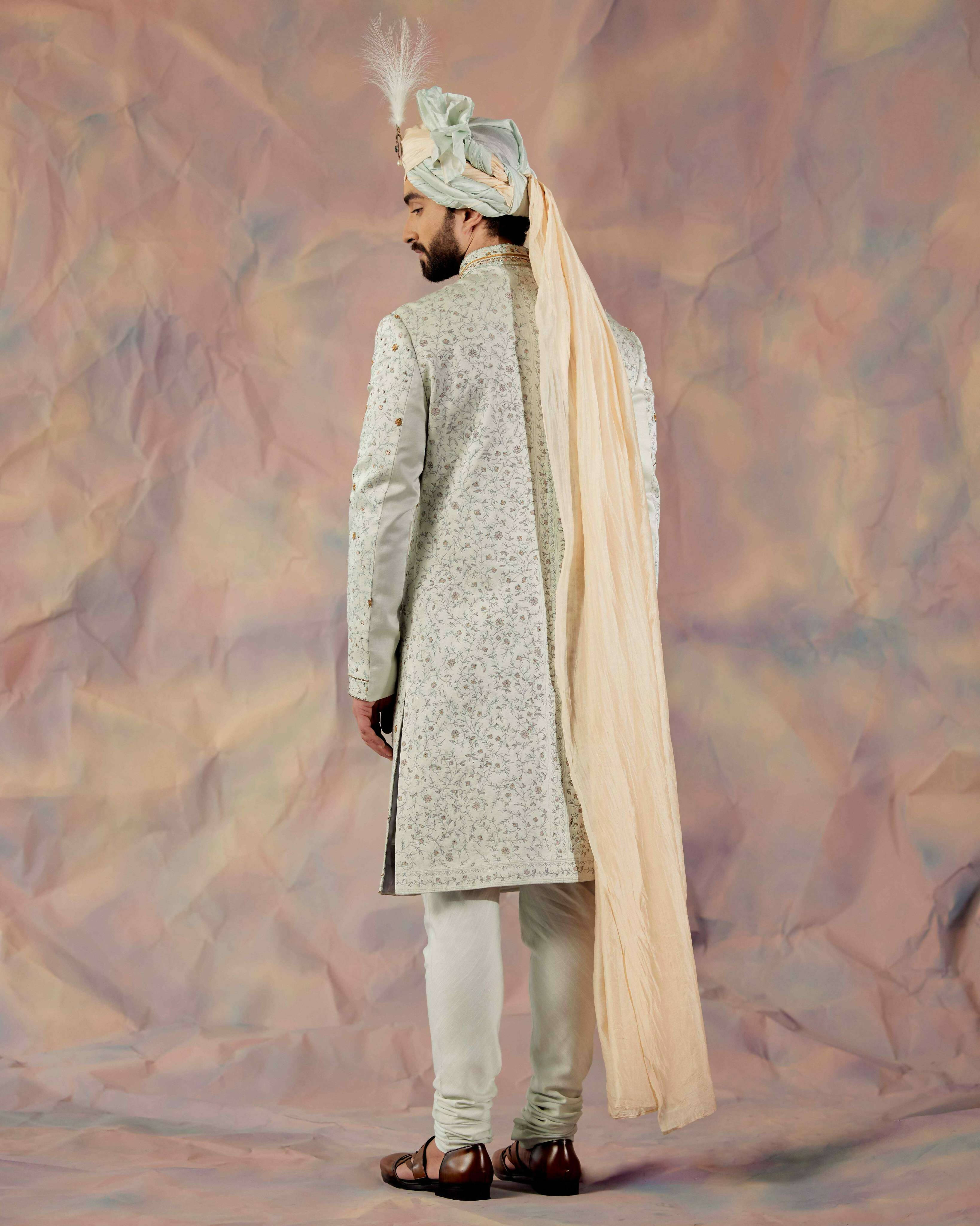 The Blue Momentum Sherwani Set