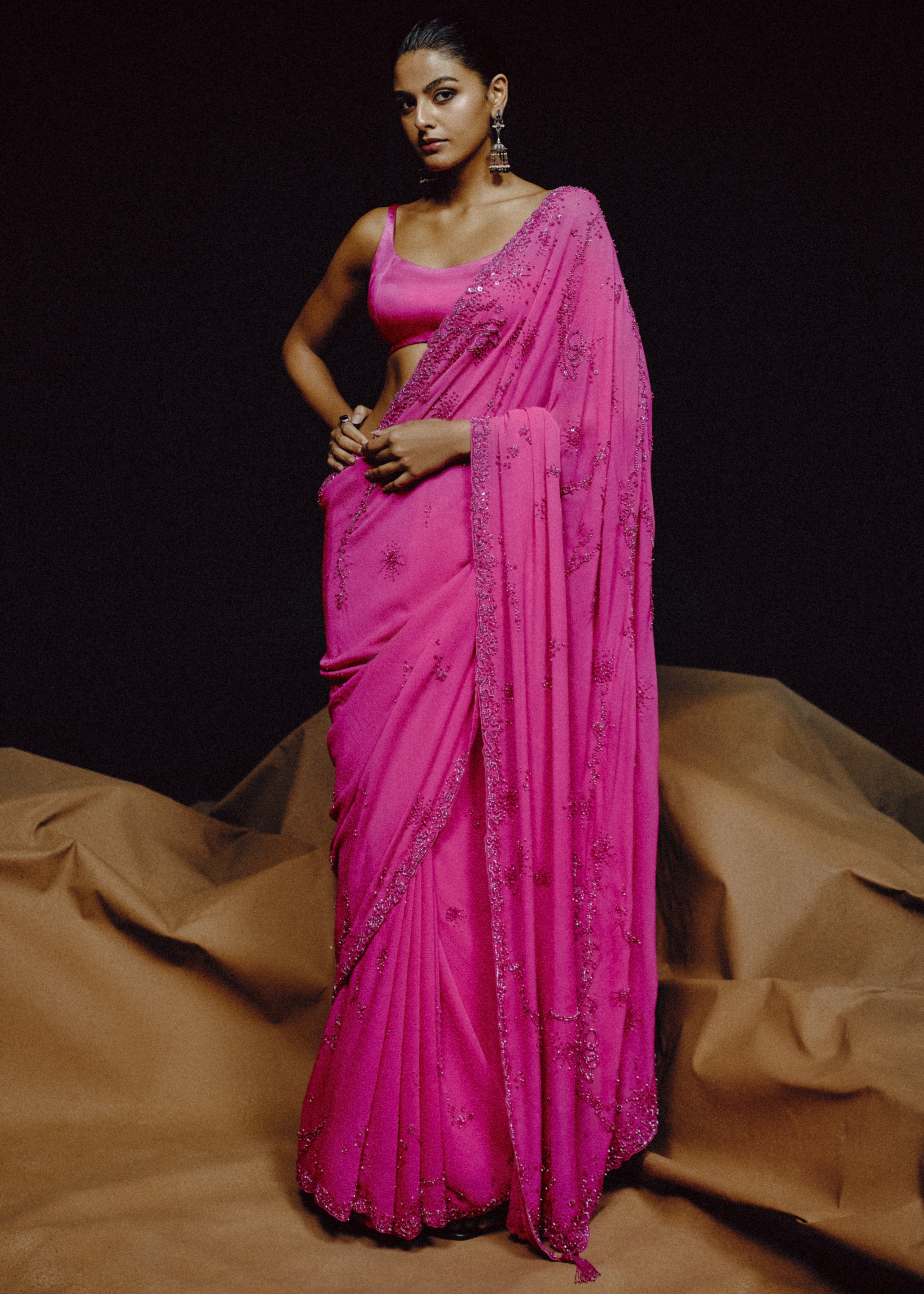 Fuchsia Éclat Sari