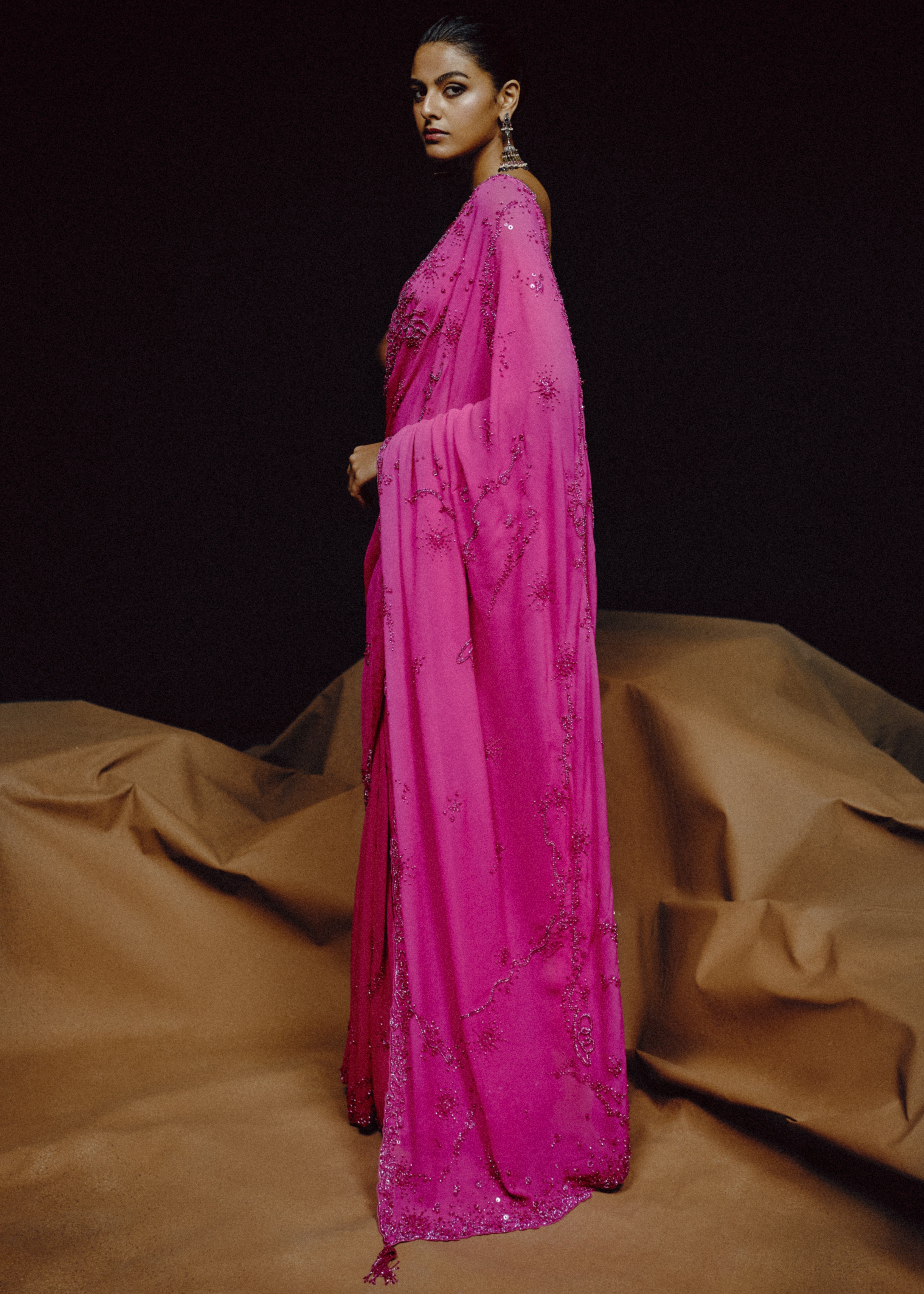 Fuchsia Éclat Sari