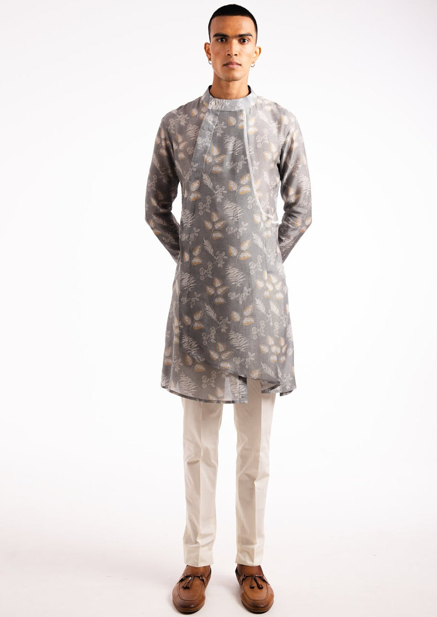 Mountain Ash Pleated Kurta Pajama Set