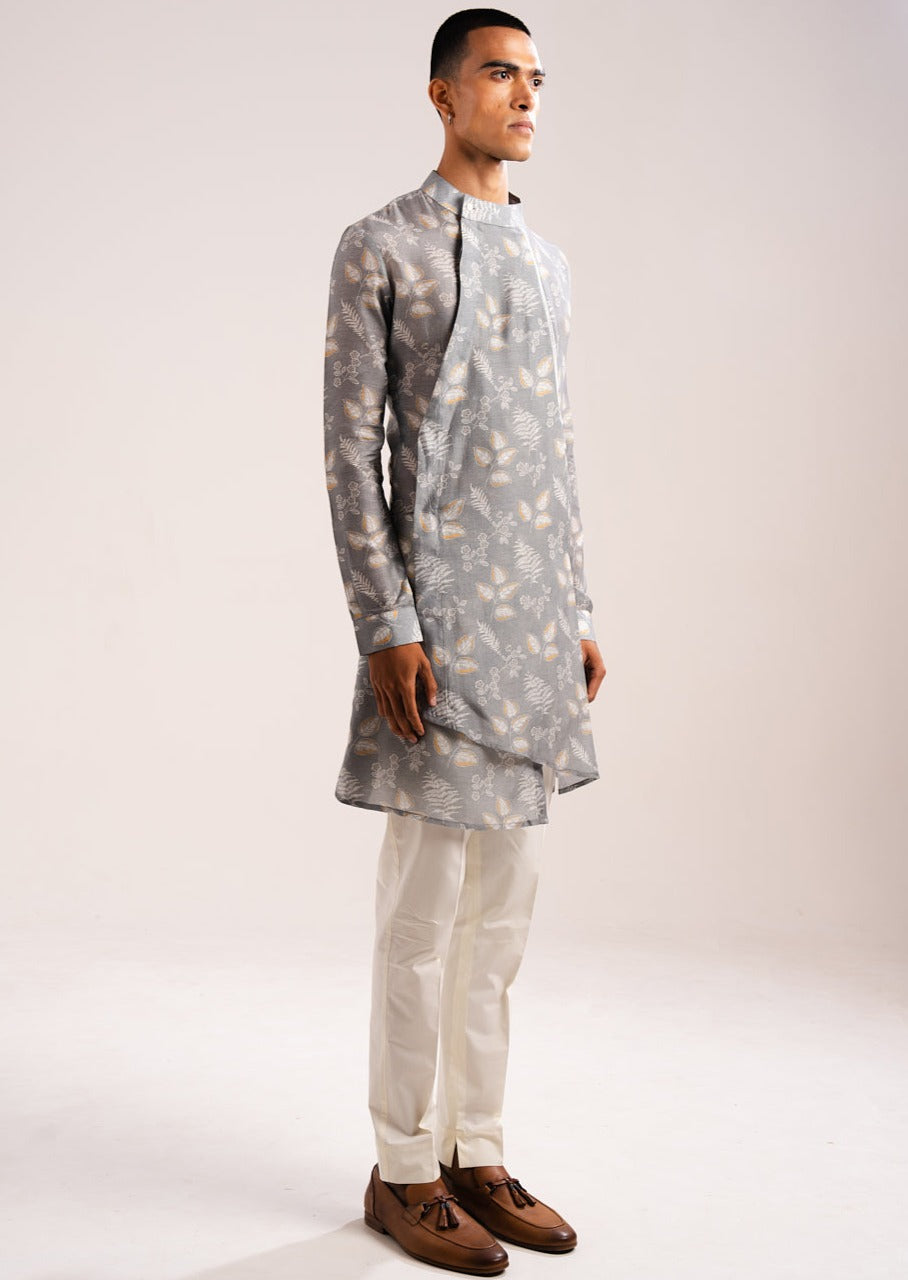 Mountain Ash Pleated Kurta Pajama Set