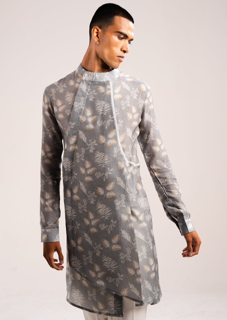 Mountain Ash Pleated Kurta Pajama Set