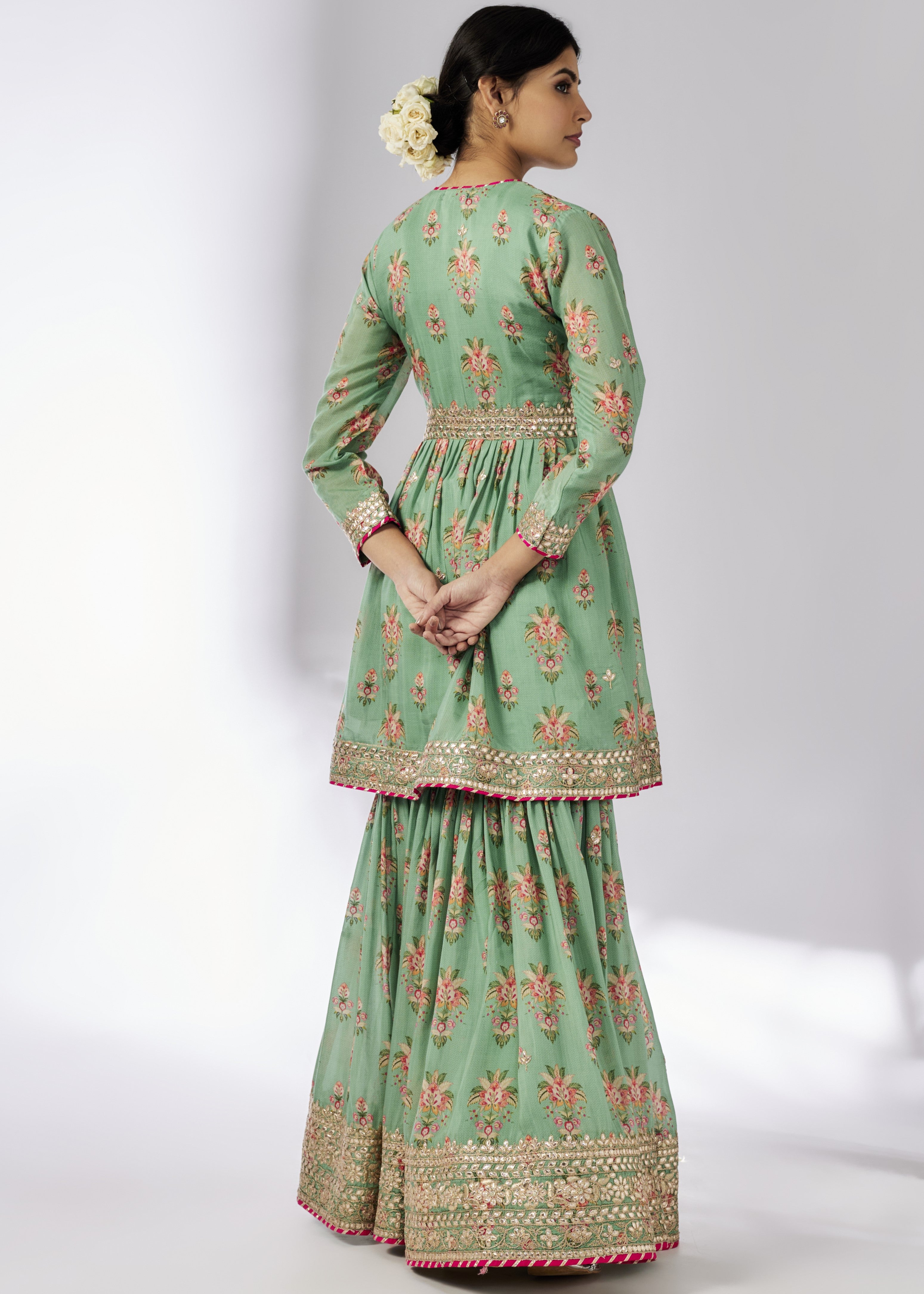 Mint Samiksha Peplum Sharara Set