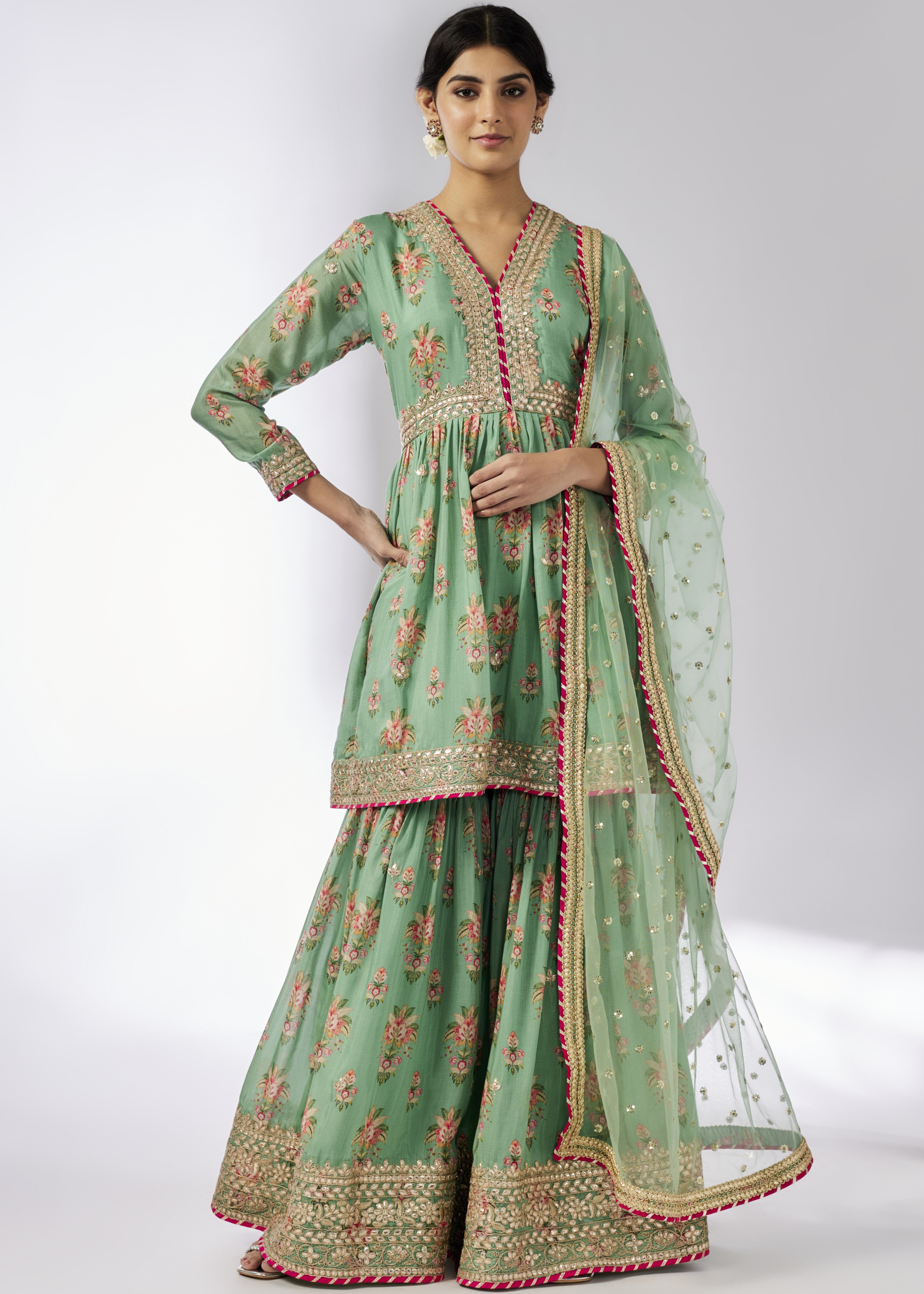 Mint Samiksha Peplum Sharara Set