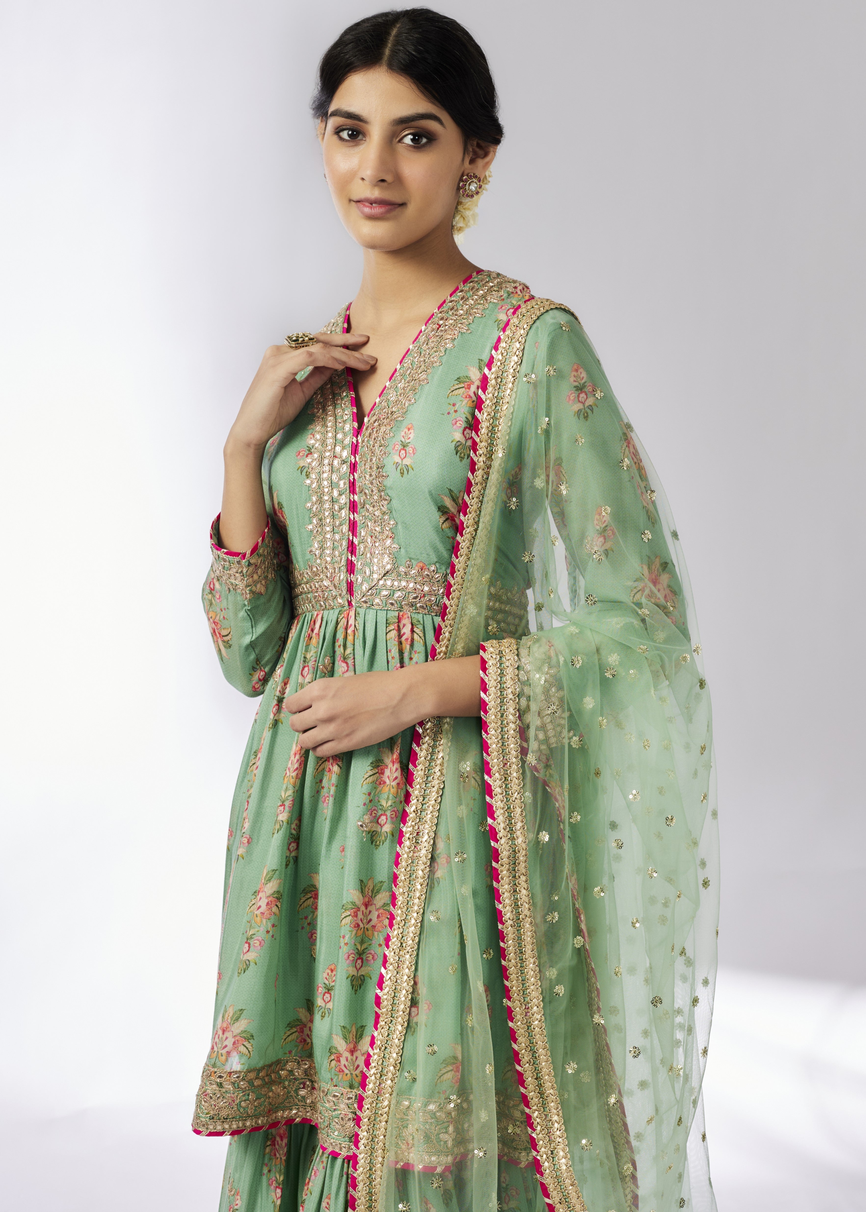 Mint Samiksha Peplum Sharara Set