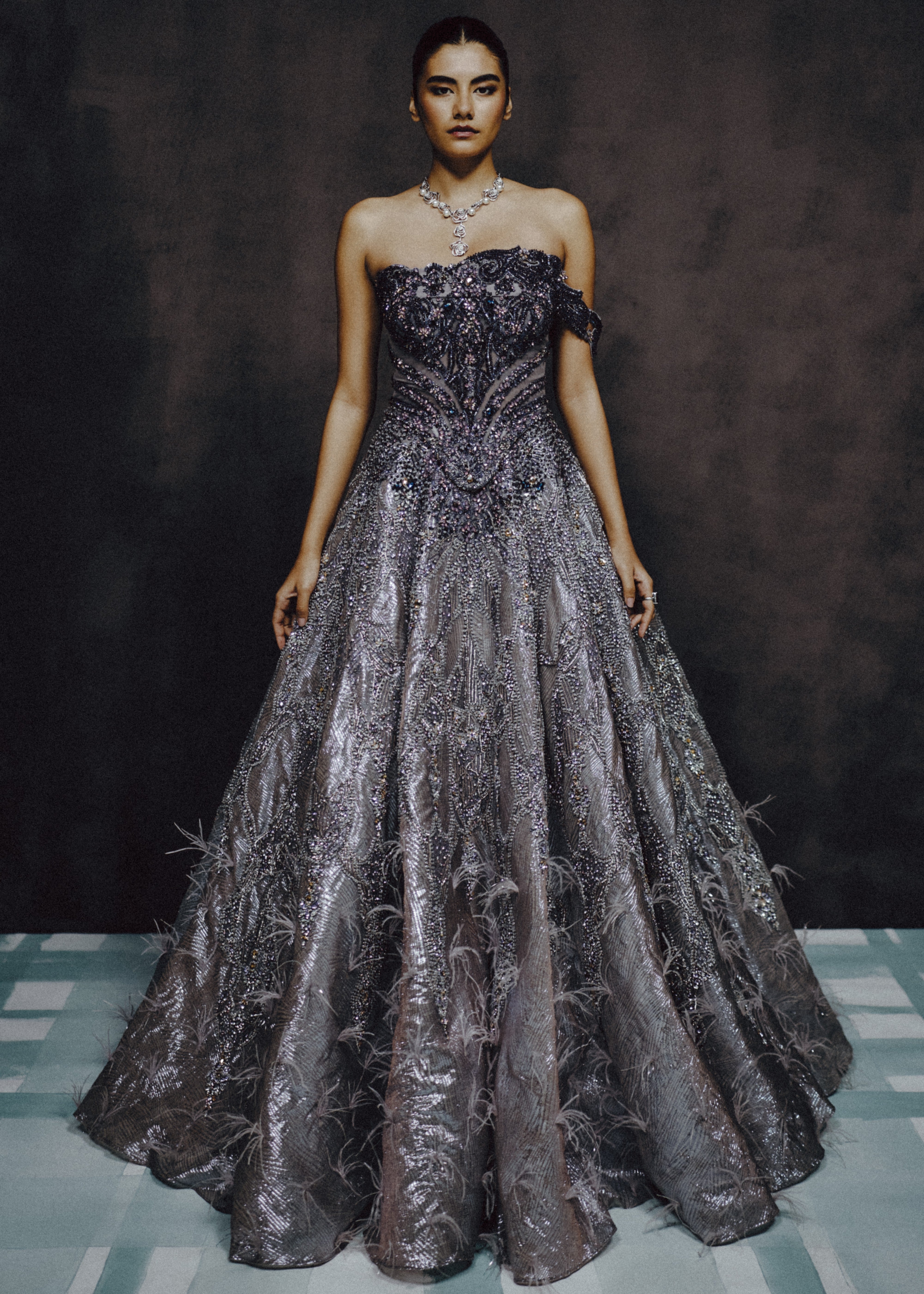 Nocturne Silverdust Ball Gown